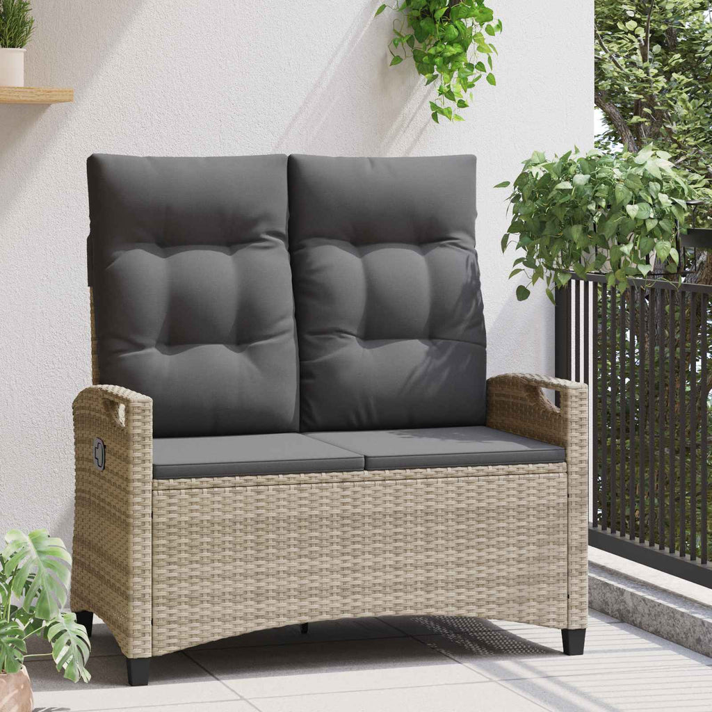 vidaXL Ławka ogrodowa z poduszką 105 x 60 x 112 cm stal