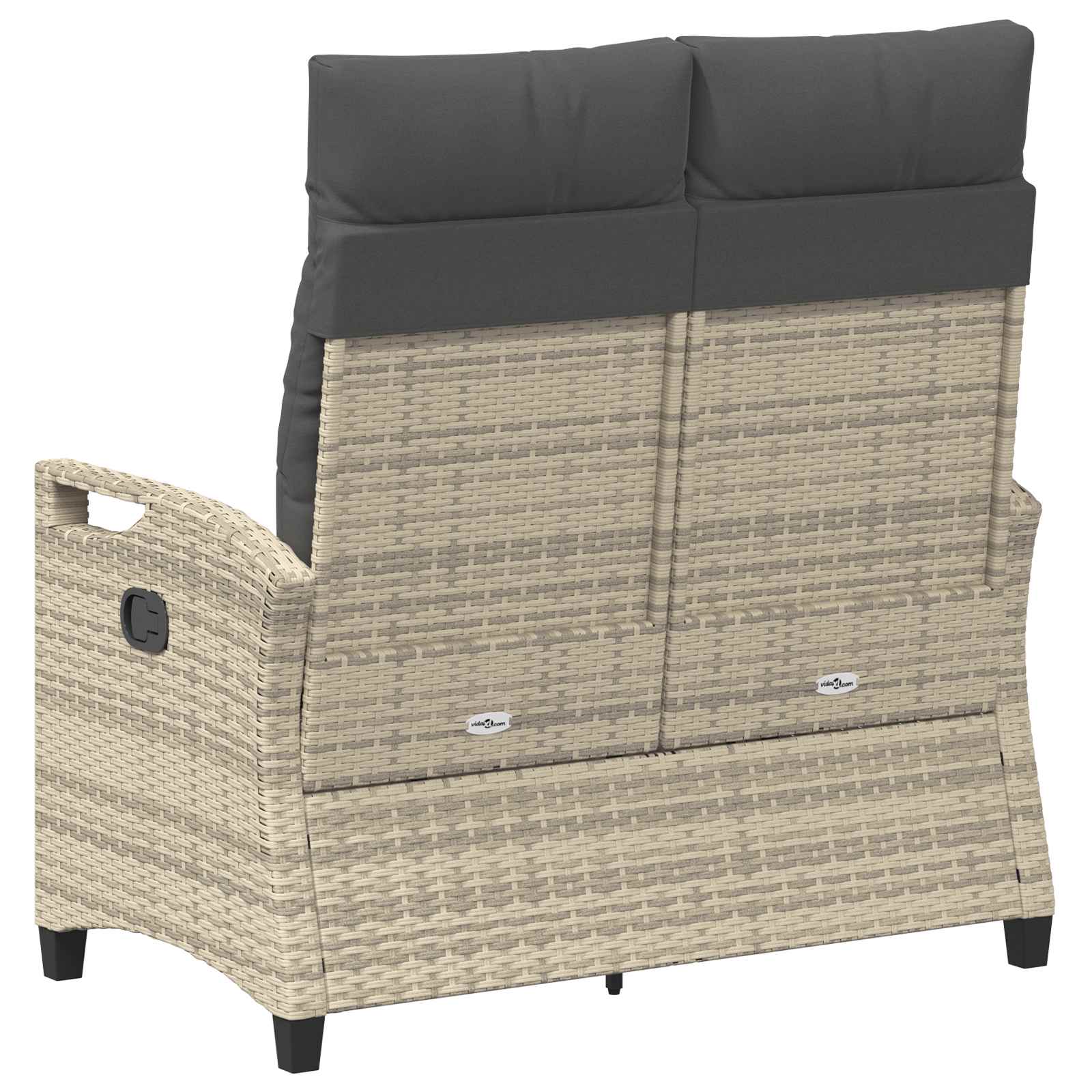 vidaXL Ławka ogrodowa z poduszką 105 x 60 x 112 cm stal