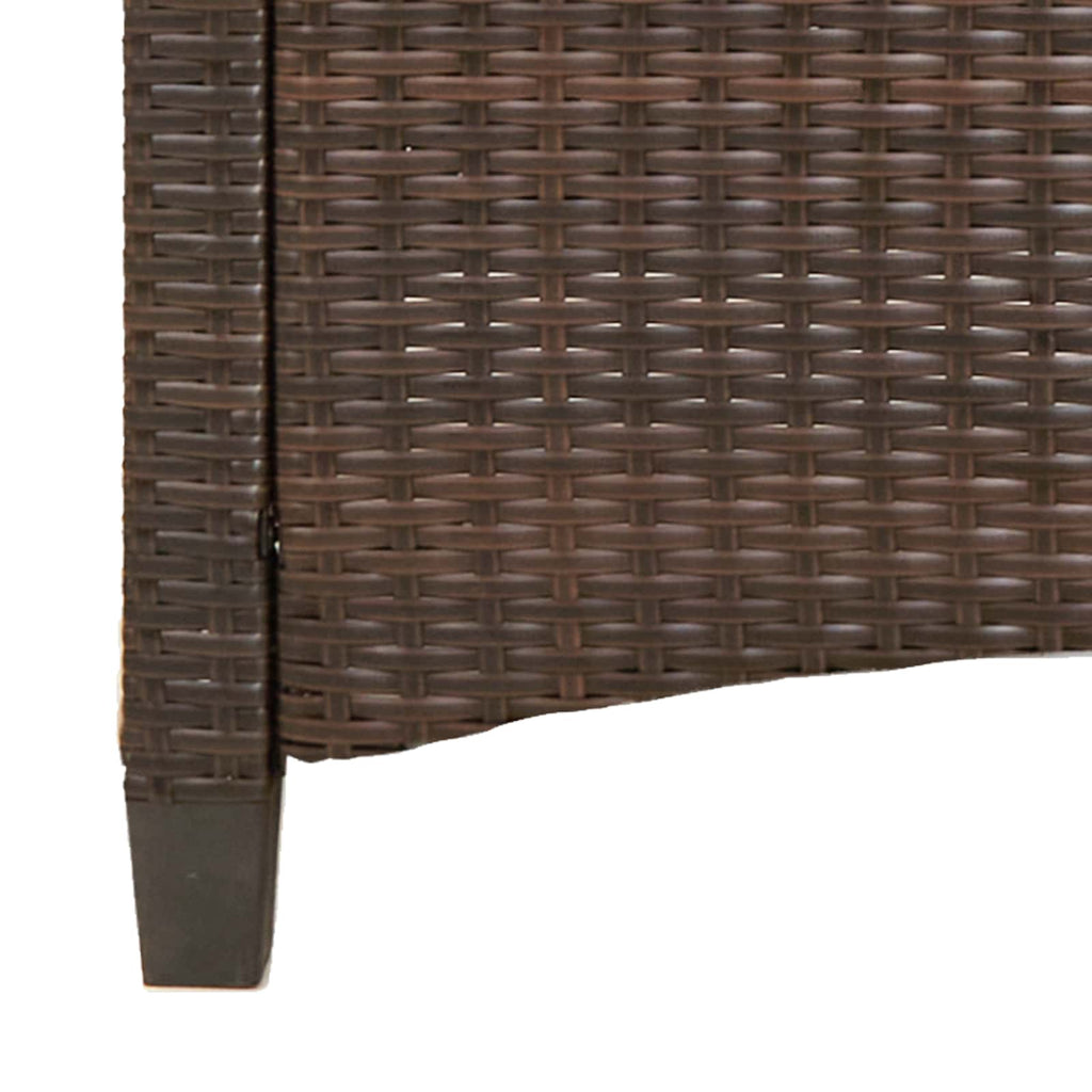 vidaXL Ławka ogrodowa z poduszką Brązowy i czerwony 105 x 60 x 112 cm