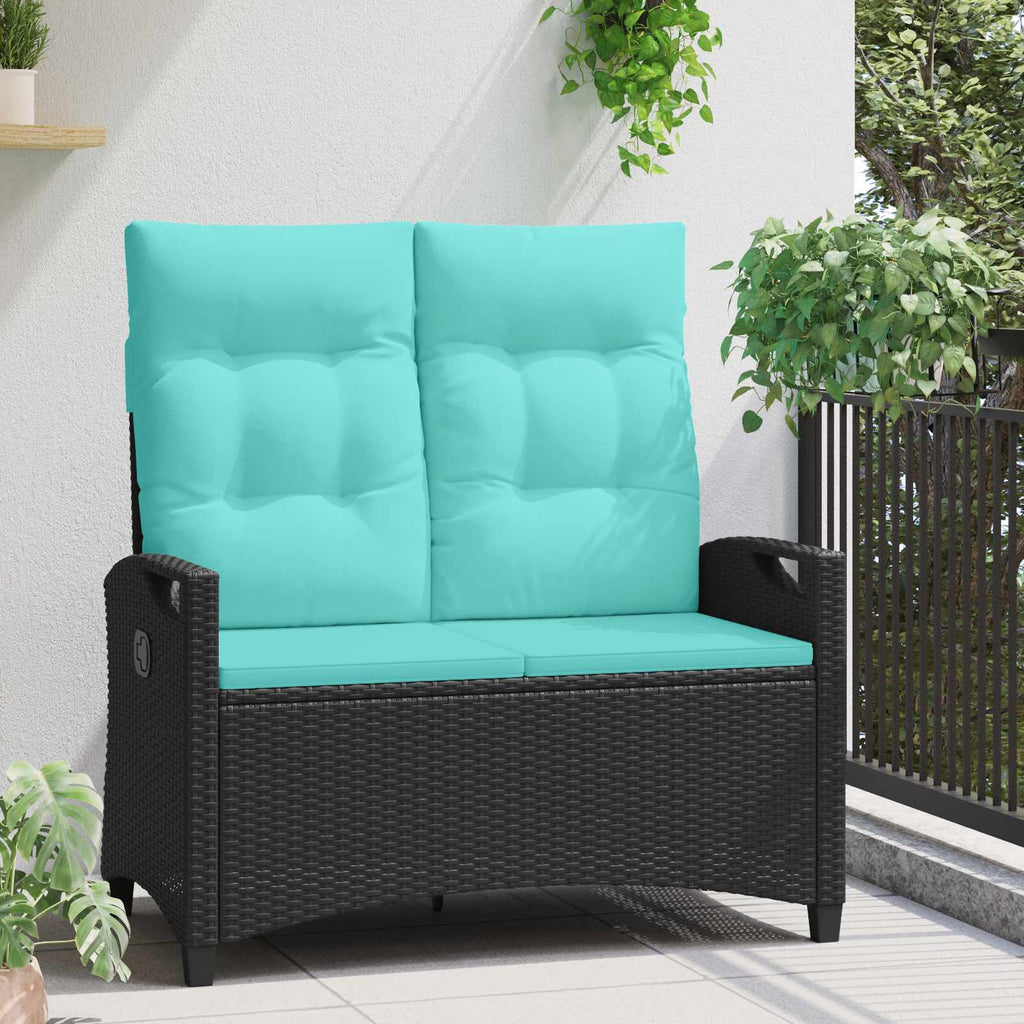 vidaXL Ławka ogrodowa z poduszką 105 x 60 x 112 cm stal