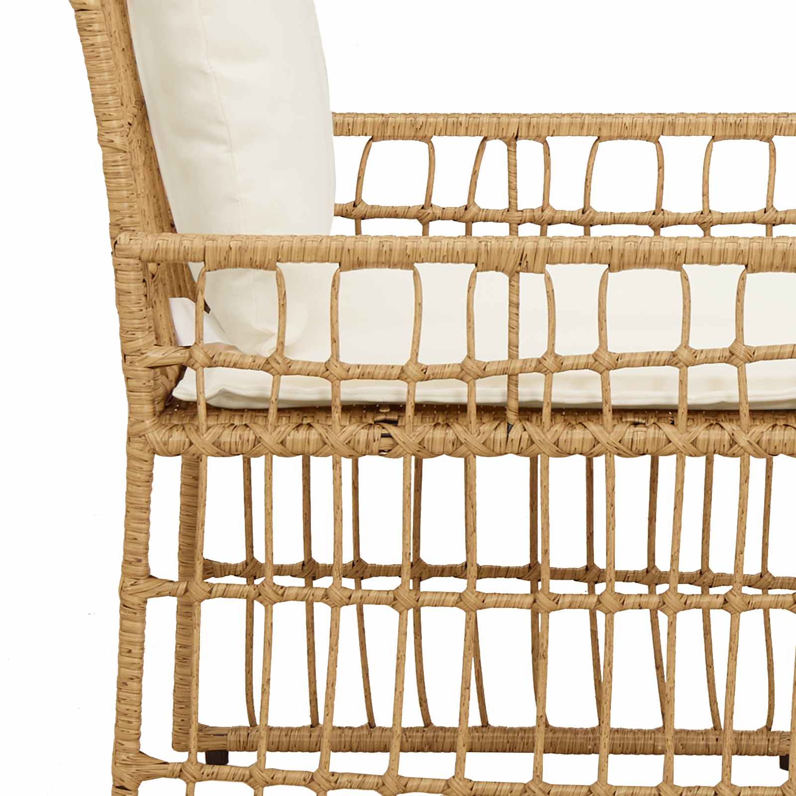 vidaXL Zestaw Mebli Ogrodowych 5 pcs Naturalny i Kremowy Biały