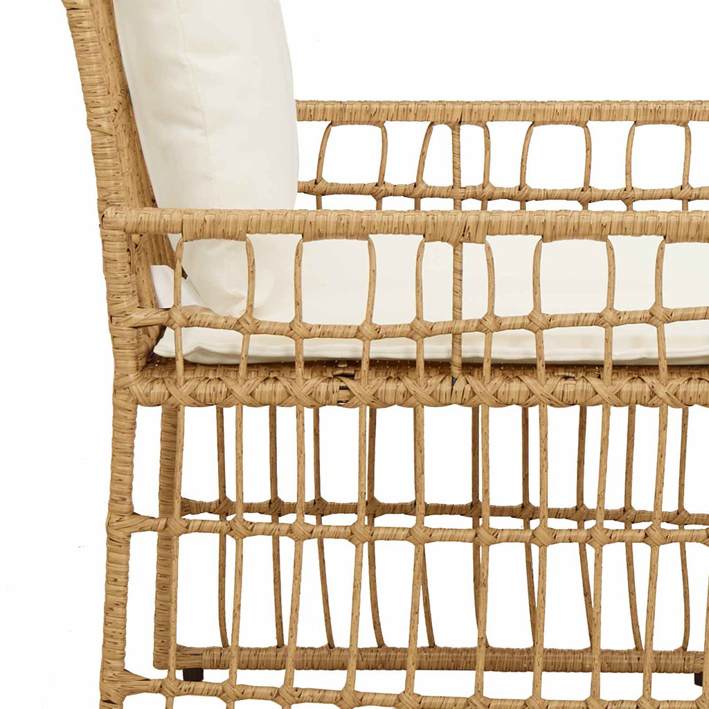 vidaXL Zestaw Mebli Ogrodowych 3 pcs Naturalny i Kremowy Biały
