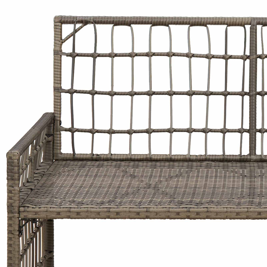 vidaXL Ławka ogrodowa Gładki Szary i ciemnoszary 116 x 55 x 82 cm