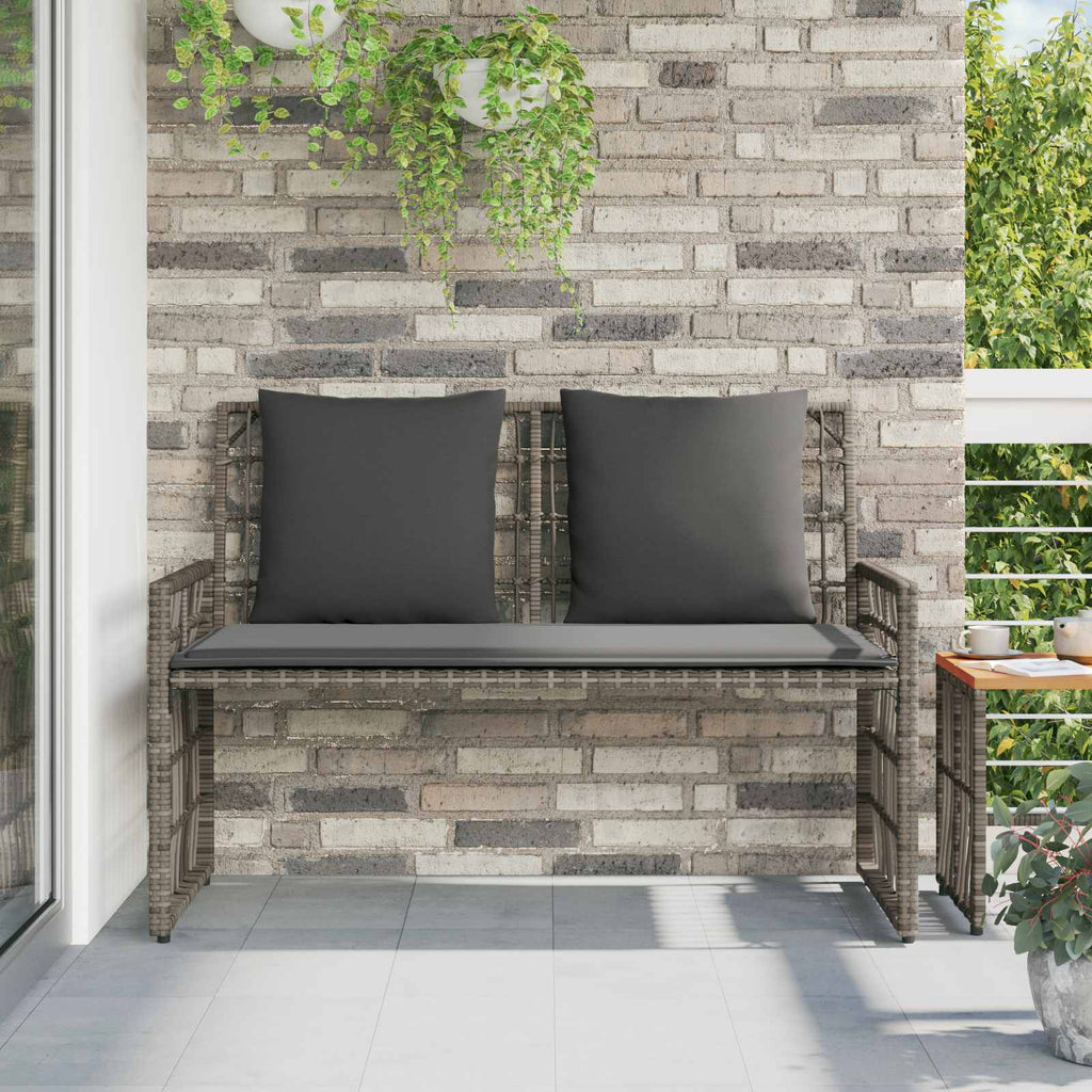 vidaXL Ławka ogrodowa Gładki Szary i ciemnoszary 116 x 55 x 82 cm