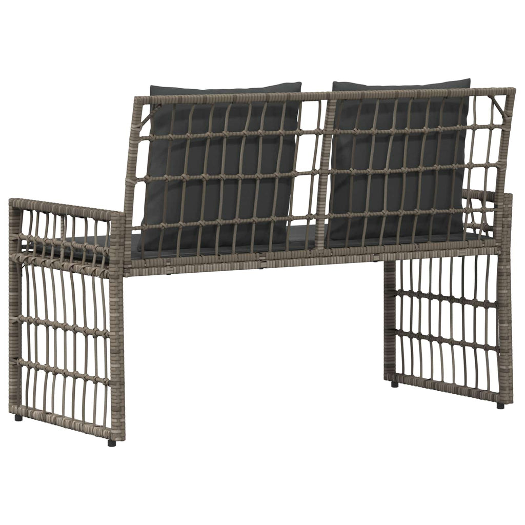vidaXL Ławka ogrodowa Gładki Szary i ciemnoszary 116 x 55 x 82 cm
