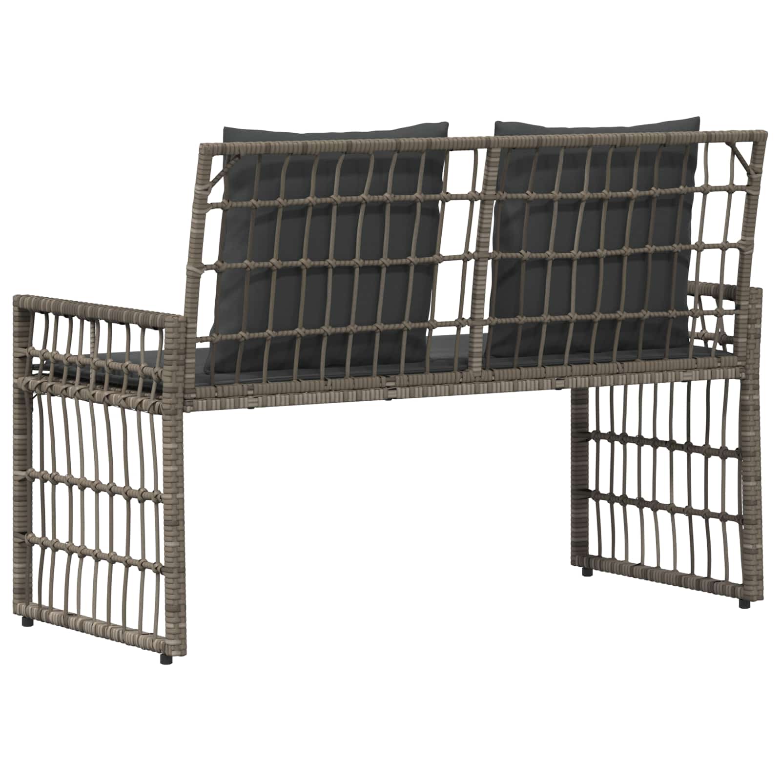 vidaXL Ławka ogrodowa Gładki Szary i ciemnoszary 116 x 55 x 82 cm