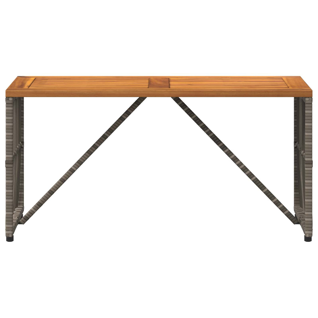 vidaXL Stół na Zewnątrz Szary 80 x 40 x 40 cm Stal i poli rattan