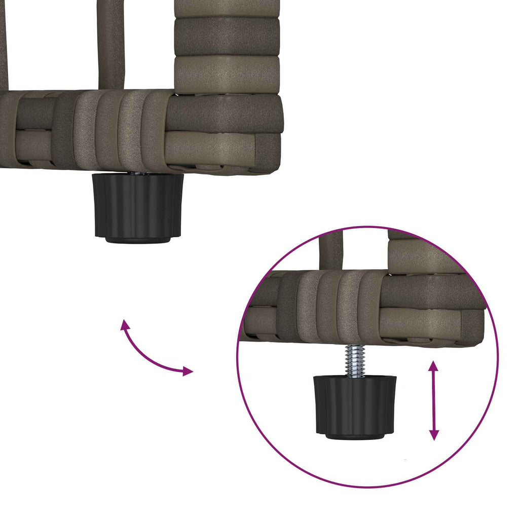 vidaXL Stół na Zewnątrz Szary 80 x 40 x 40 cm Stal i poli rattan
