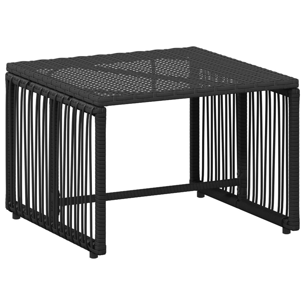vidaXL Zestaw Mebli Ogrodowych 11 pcs Czarny i kremowo-biały