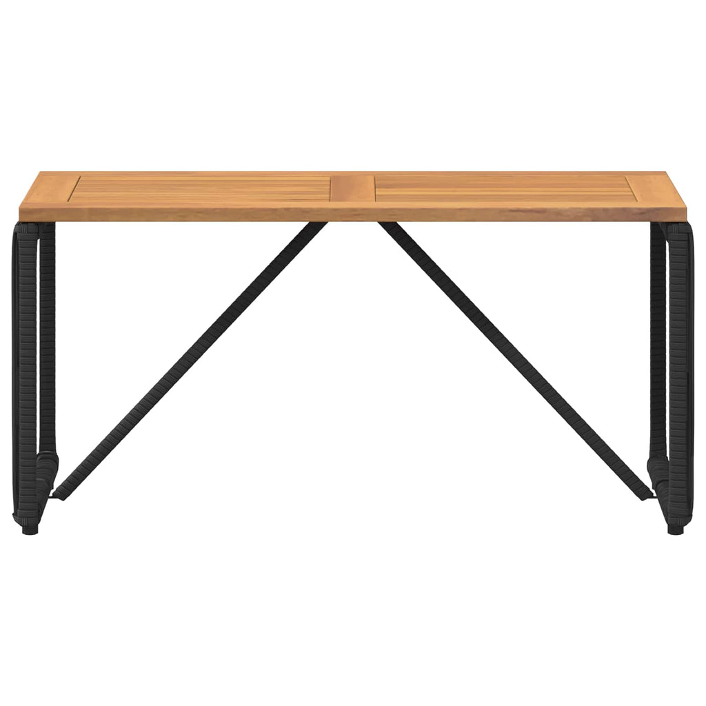 vidaXL Stół na Zewnątrz Czarny i Brązowy 80 x 40 x 40 cm polirattan