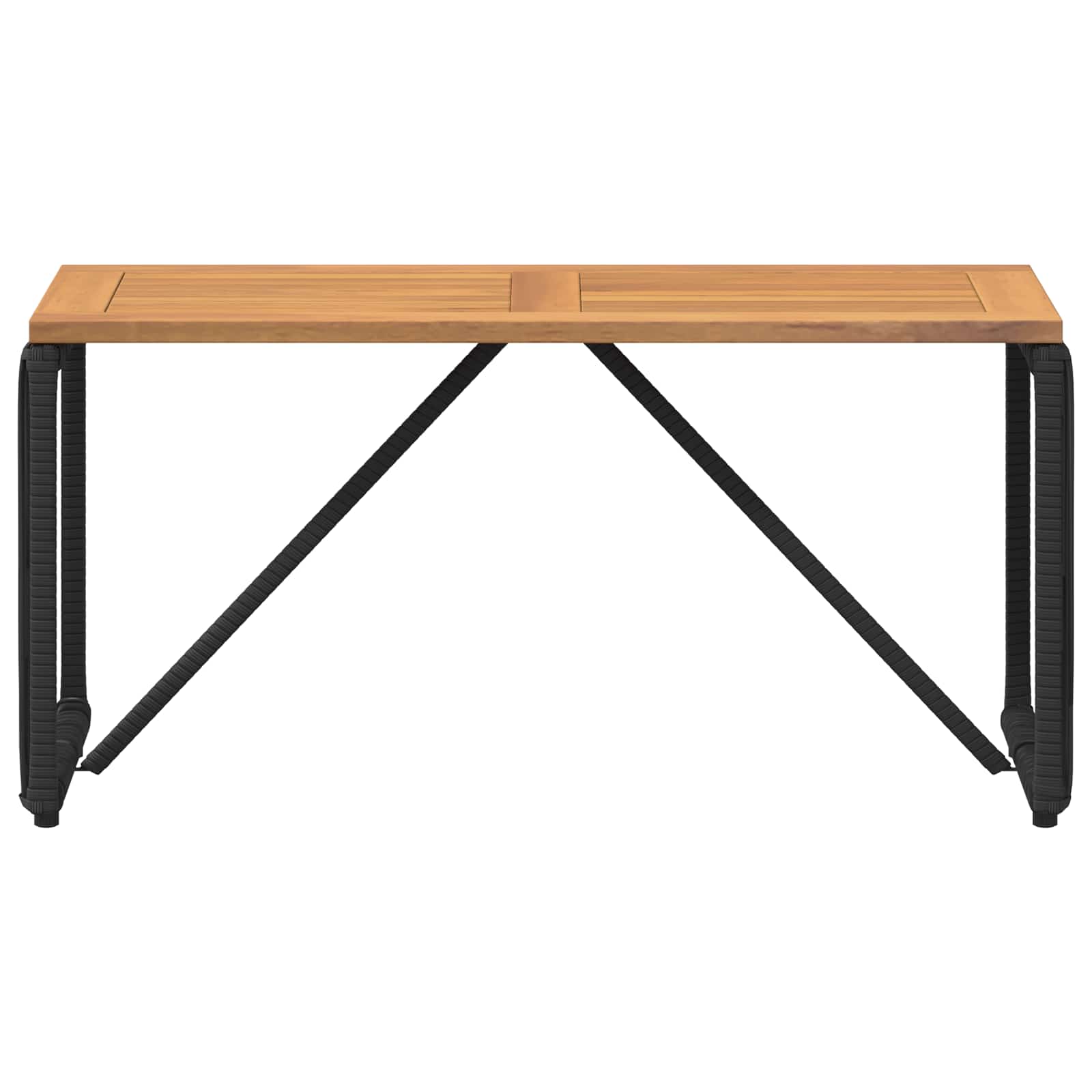 vidaXL Stół na Zewnątrz Czarny i Brązowy 80 x 40 x 40 cm polirattan