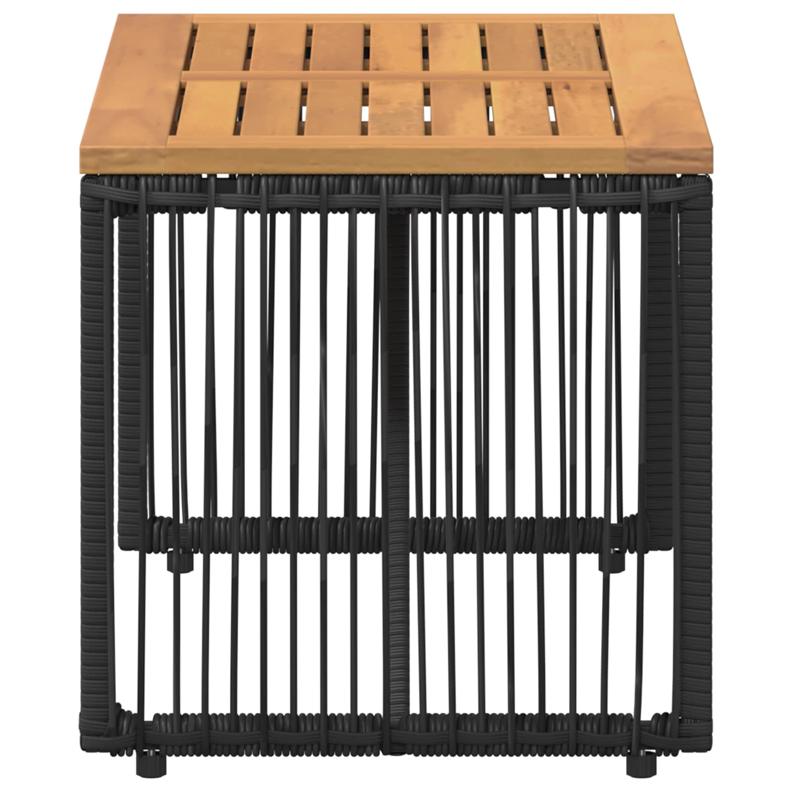 vidaXL Stół na Zewnątrz Czarny i Brązowy 80 x 40 x 40 cm polirattan