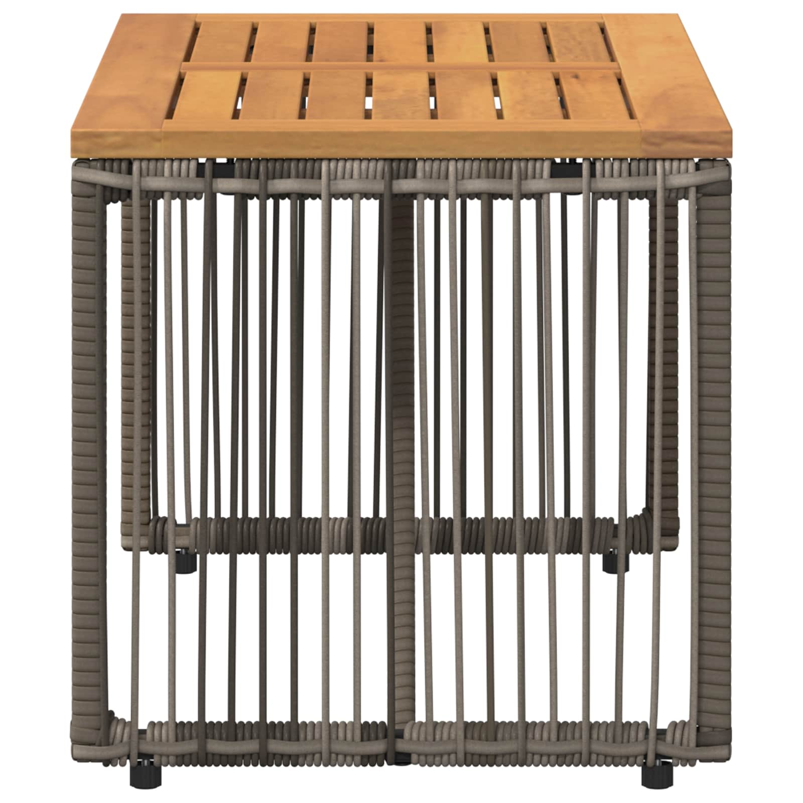 vidaXL Stół na Zewnątrz Szary i brązowy 80 x 40 x 40 cm polirattan