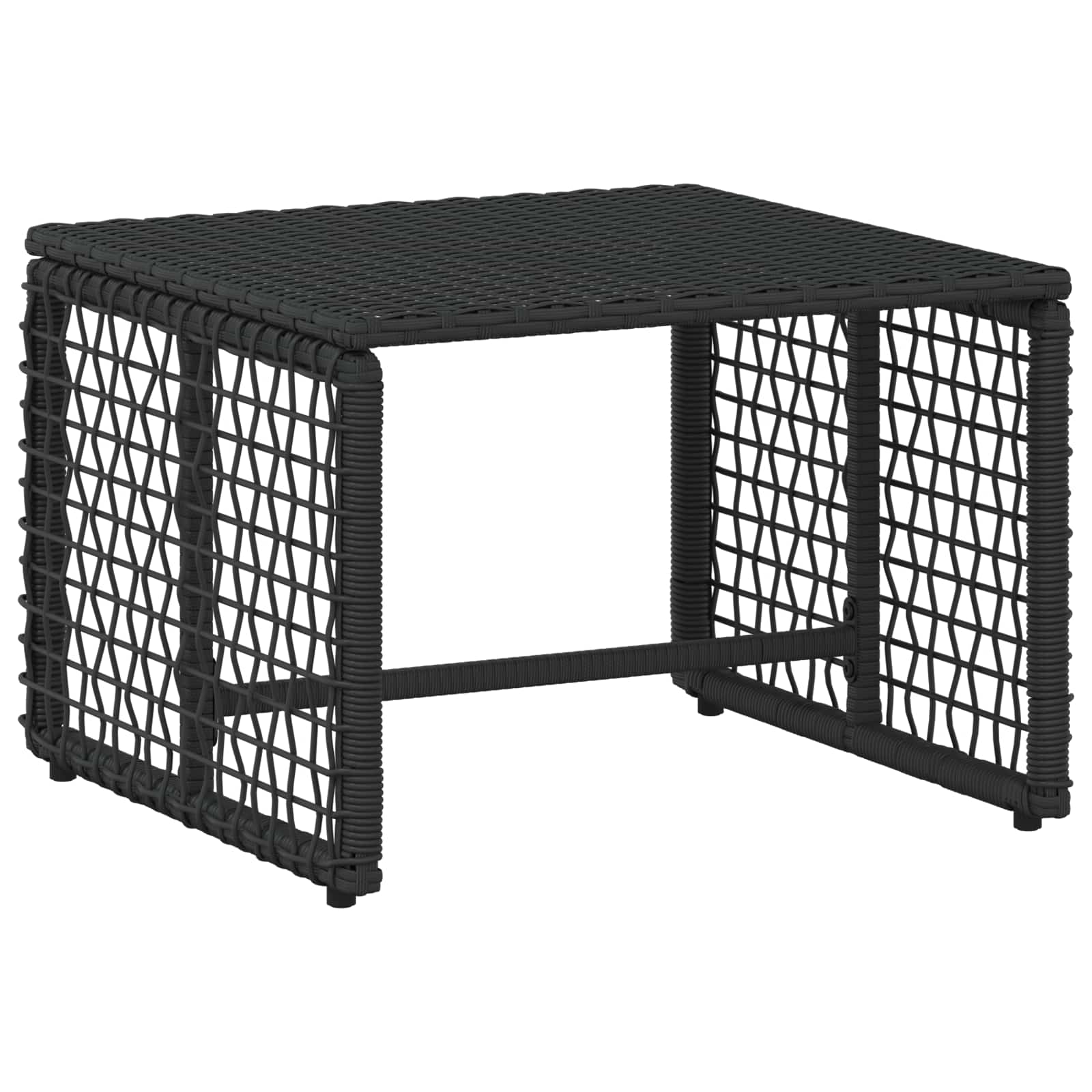 vidaXL Zestaw Mebli Ogrodowych z poduszką 5 pcs Czarny i Biały