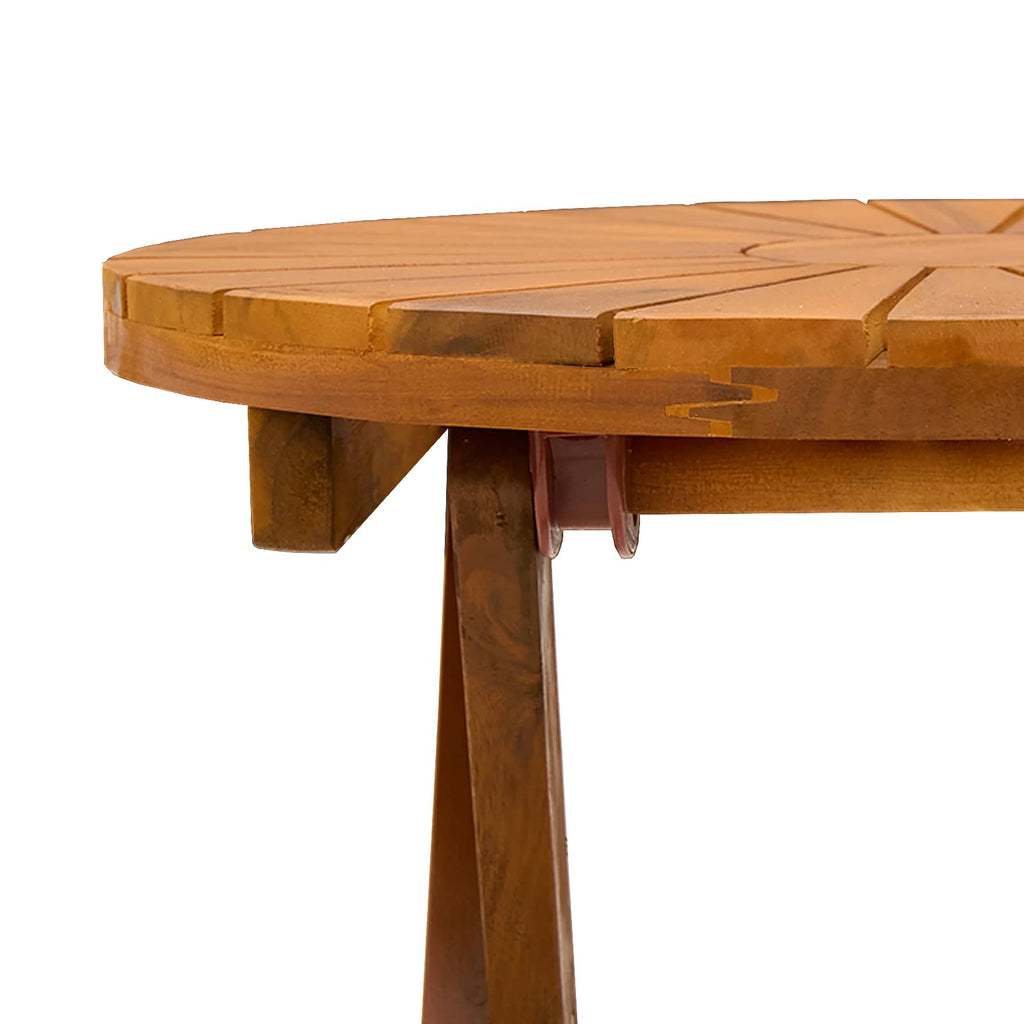 vidaXL Stolik bistro naturalny Ø45 x 45 cm Lite Drewno Akacji