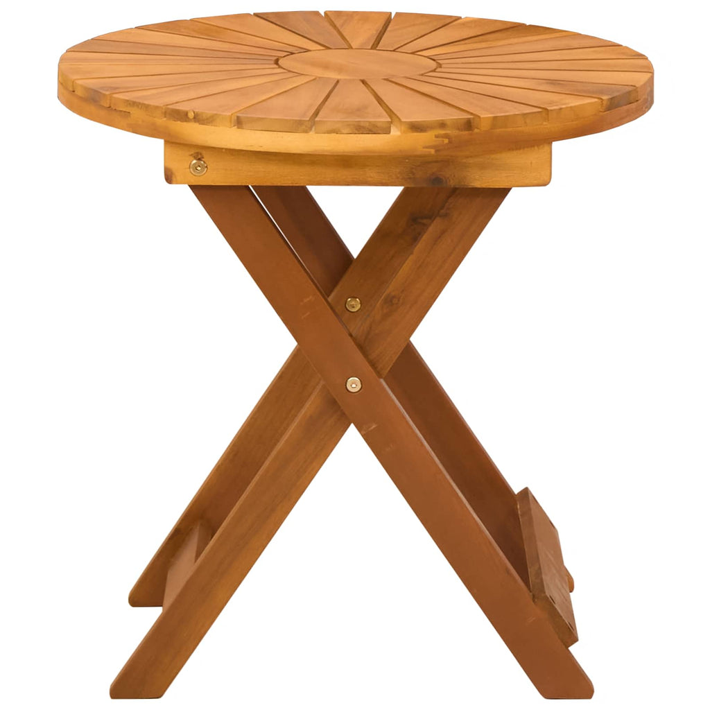 vidaXL Stolik bistro naturalny Ø45 x 45 cm Lite Drewno Akacji