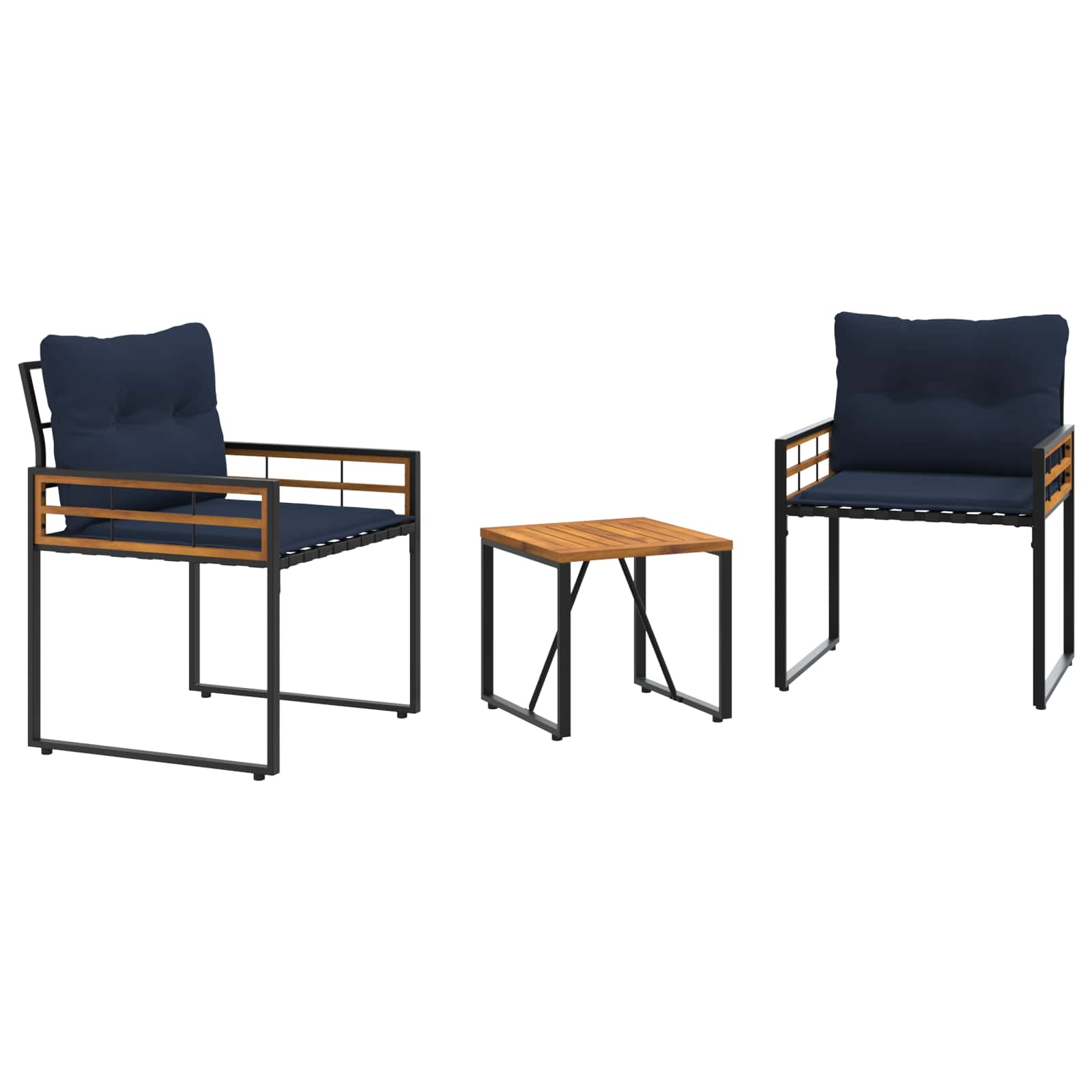 vidaXL Zestaw Mebli Ogrodowych z poduszką 3 pcs Granatowy