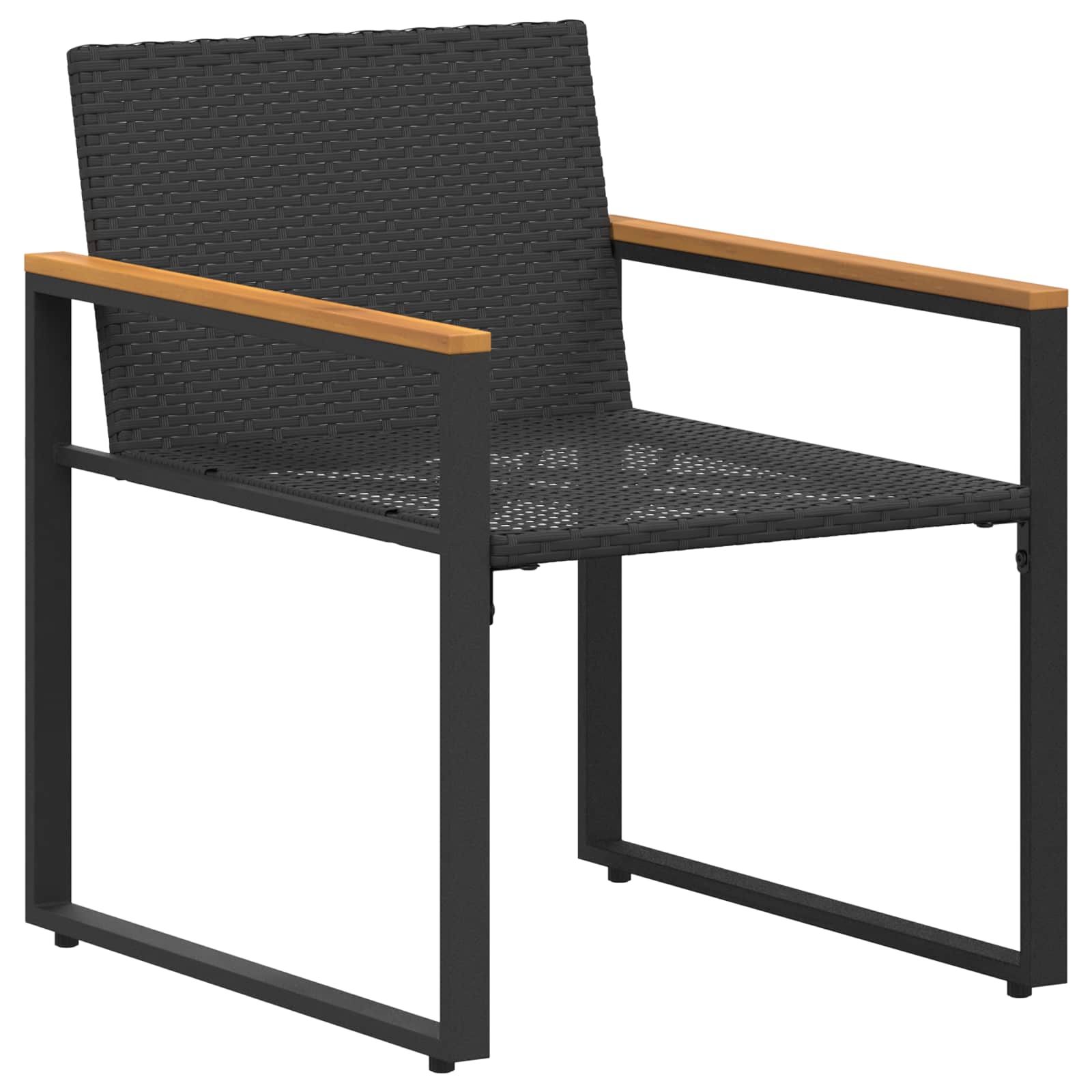 vidaXL Zestawy mebli z poduszką 3 pcs Czarny i kremowo-biały rattan