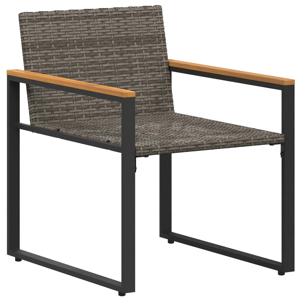 vidaXL Zestawy mebli z poduszką 3 pcs Szary i ciemnoszary rattan