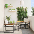 vidaXL Zestawy mebli z poduszką 3 pcs Beżowy i kremowy rattan