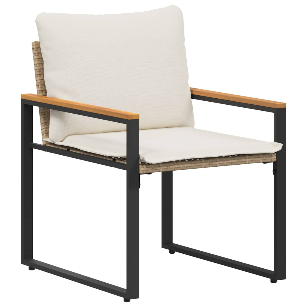 vidaXL Zestawy mebli z poduszką 3 pcs Beżowy i kremowy rattan