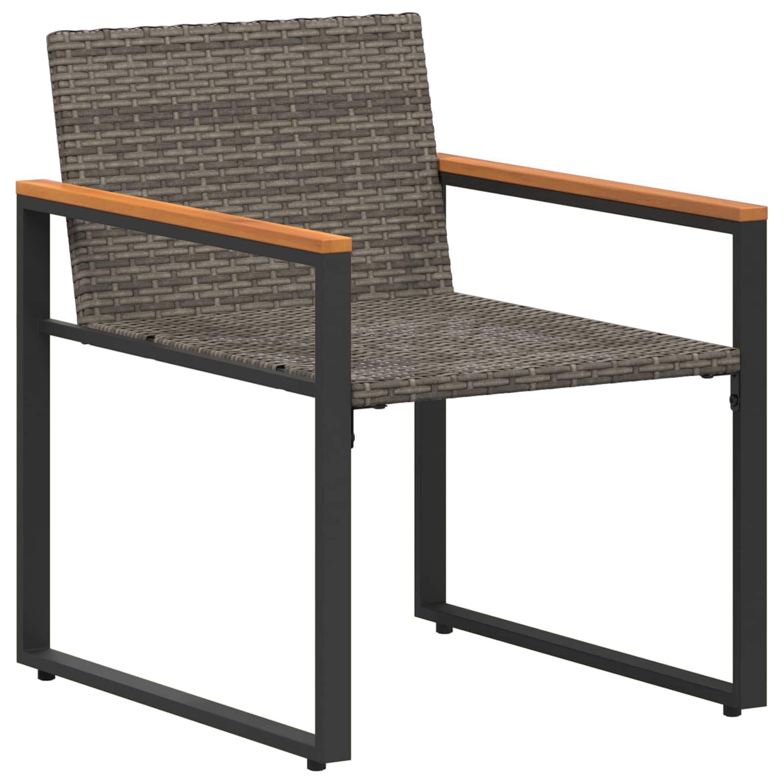 vidaXL Zestawy mebli z poduszką 3 pcs Szary i granatowy rattan