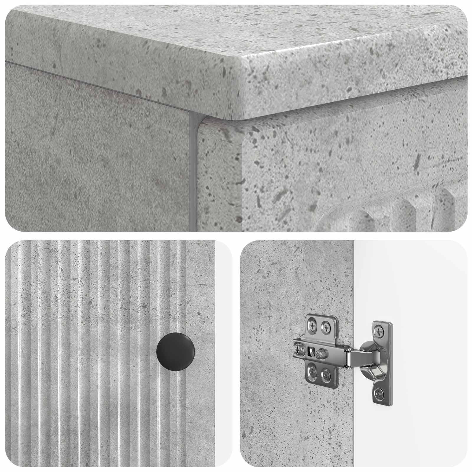 vidaXL Szafka pod umywalkę EDE Betonowy szary 59,5 x 31,5 x 59 cm