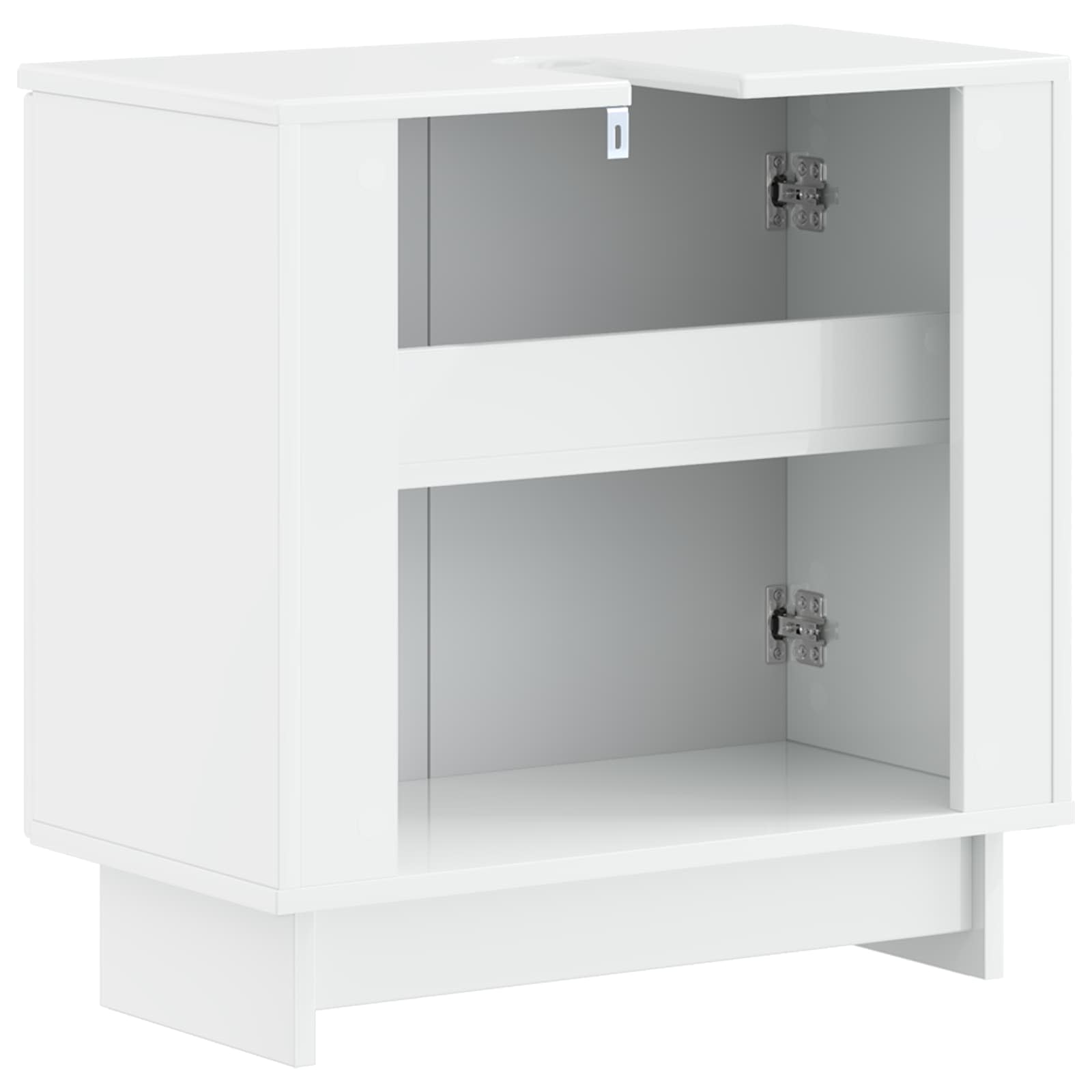 vidaXL Szafka pod umywalkę EDE Biały wysoki połysk 59,5 x 31,5 x 59 cm