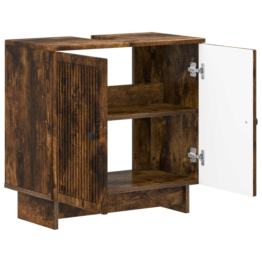vidaXL Szafka pod umywalkę EDE Dąb wędzony 59,5 x 31,5 x 59 cm