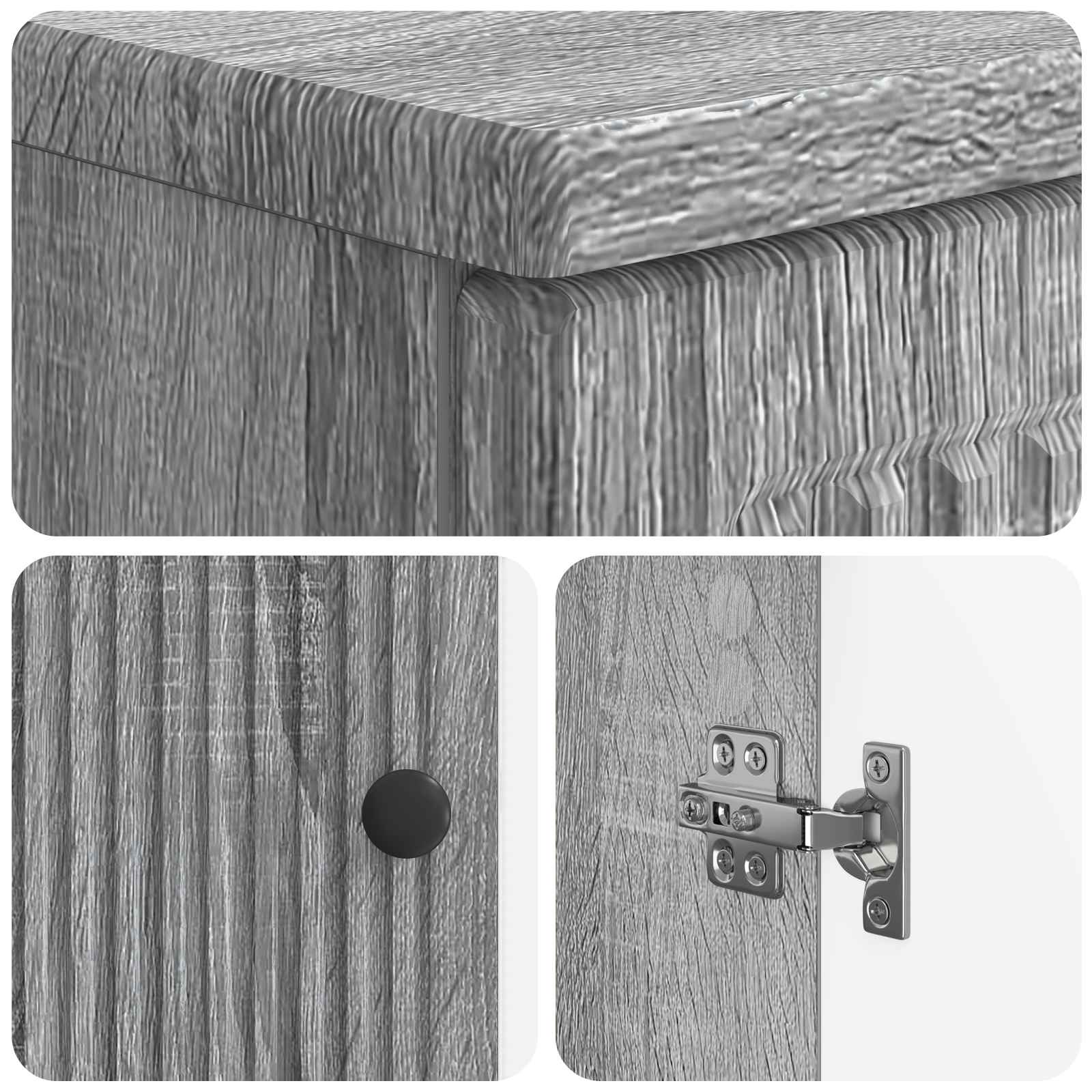 vidaXL Szafka pod umywalkę EDE Szary Sonoma 59,5 x 31,5 x 59 cm