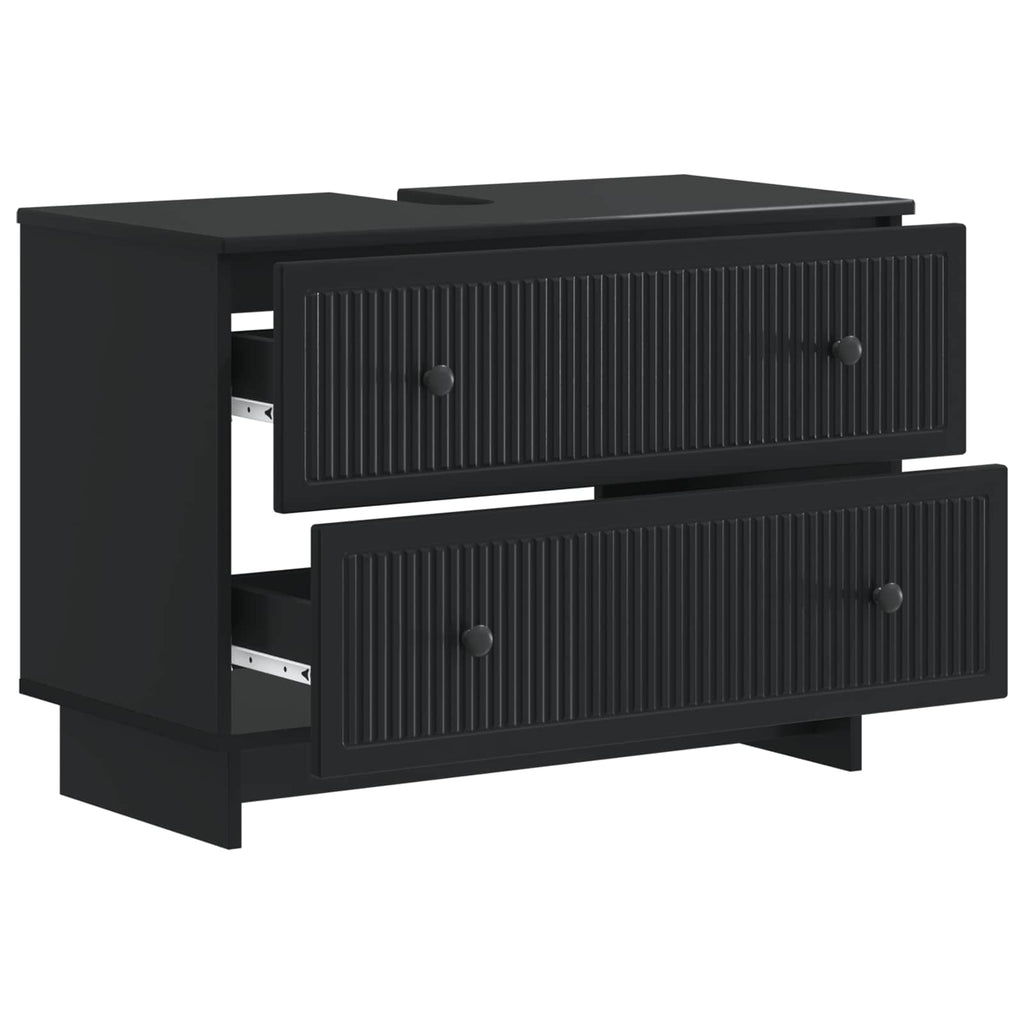 vidaXL Szafka pod umywalkę EDE Czarny 82 x 41 x 59 cm