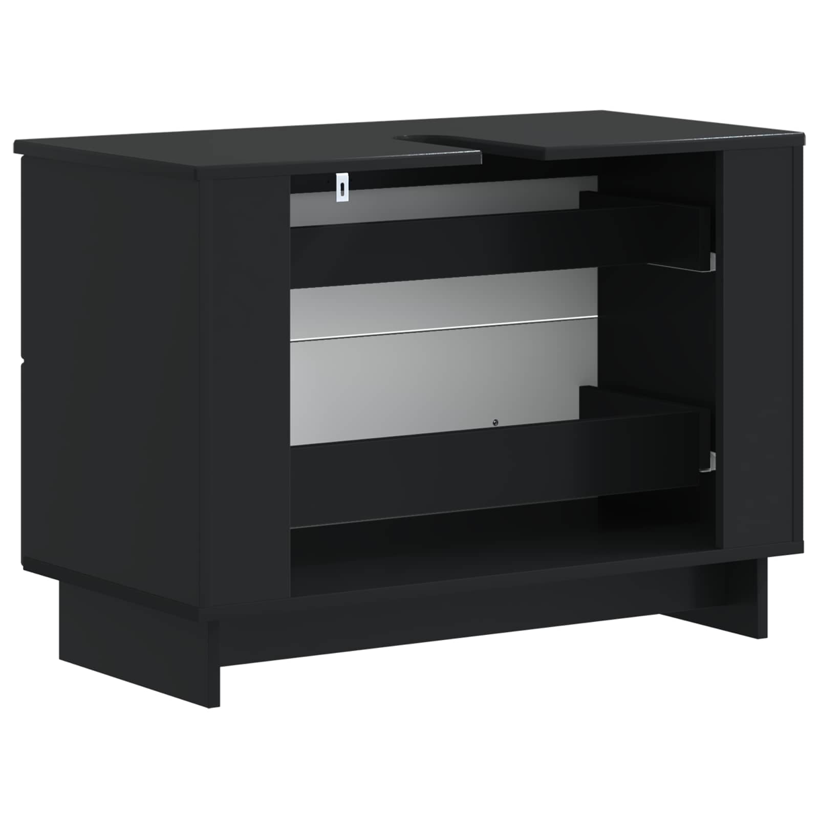 vidaXL Szafka pod umywalkę EDE Czarny 82 x 41 x 59 cm