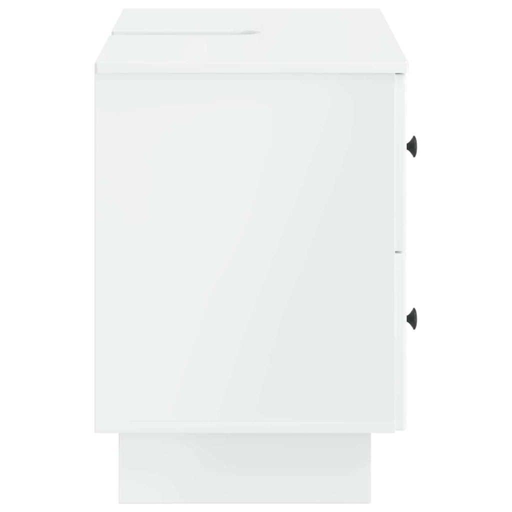 vidaXL Szafka pod umywalkę EDE Biały wysoki połysk 82 x 41 x 59 cm
