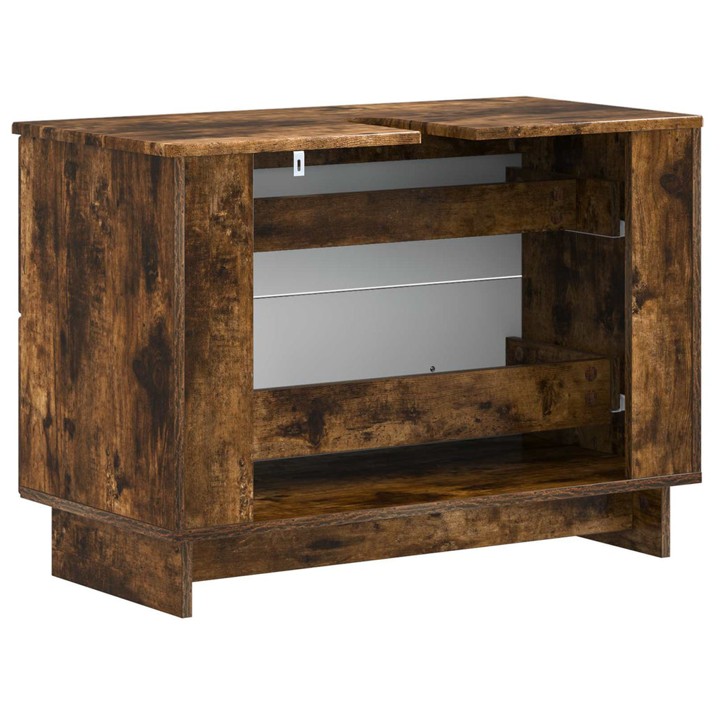 vidaXL Szafka pod umywalkę EDE Dąb wędzony 82 x 41 x 59 cm