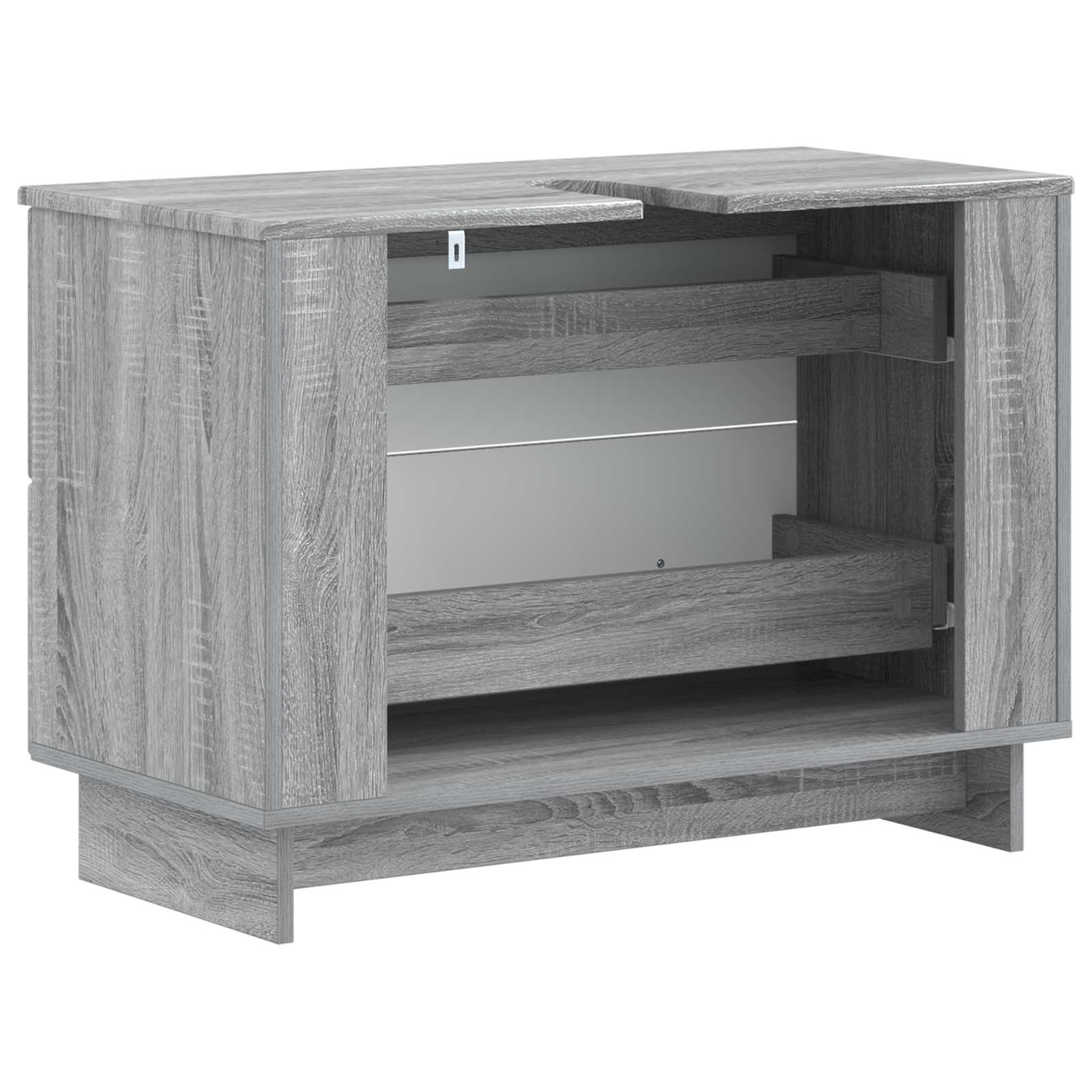 vidaXL Szafka pod umywalkę EDE Szary Sonoma 82 x 41 x 59 cm