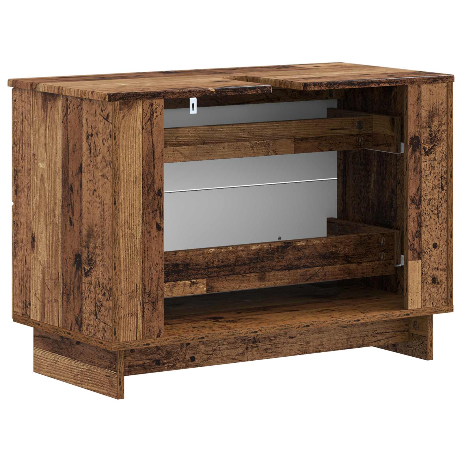 vidaXL Szafka pod umywalkę EDE Stare drewno 82 x 41 x 59 cm