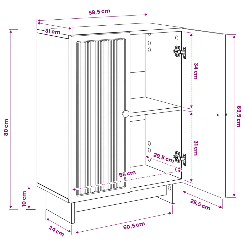 vidaXL Szafka Łazienkowa EDE Betonowy szary 59,5 x 31 x 80 cm