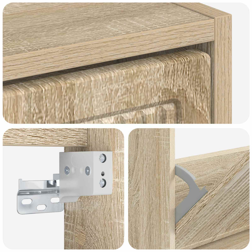vidaXL Wisząca szafka na buty EDE 71 x 17 x 43 cm Drewno inżynieryjne