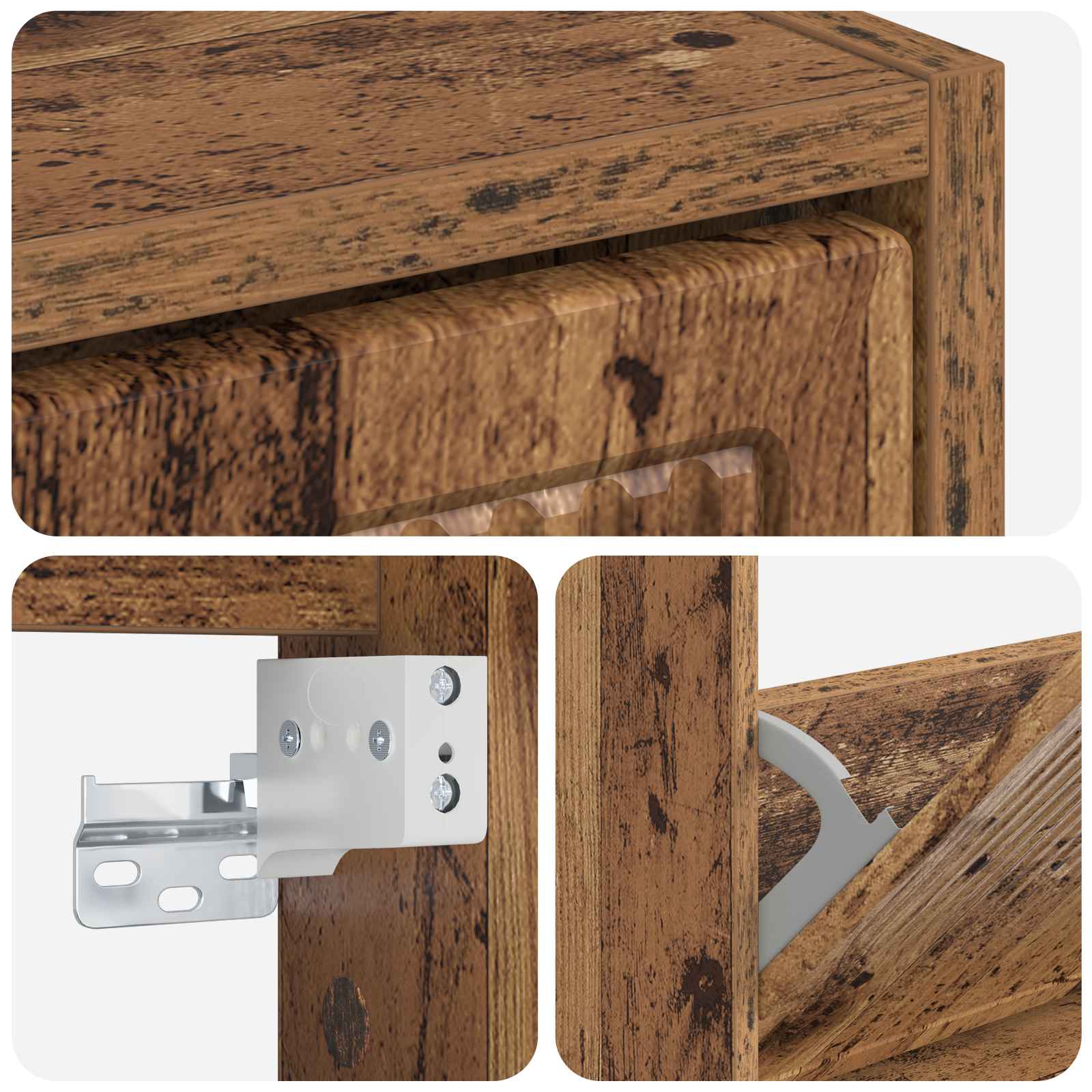 vidaXL Wisząca szafka na buty EDE 71 x 17 x 43 cm Drewno inżynieryjne