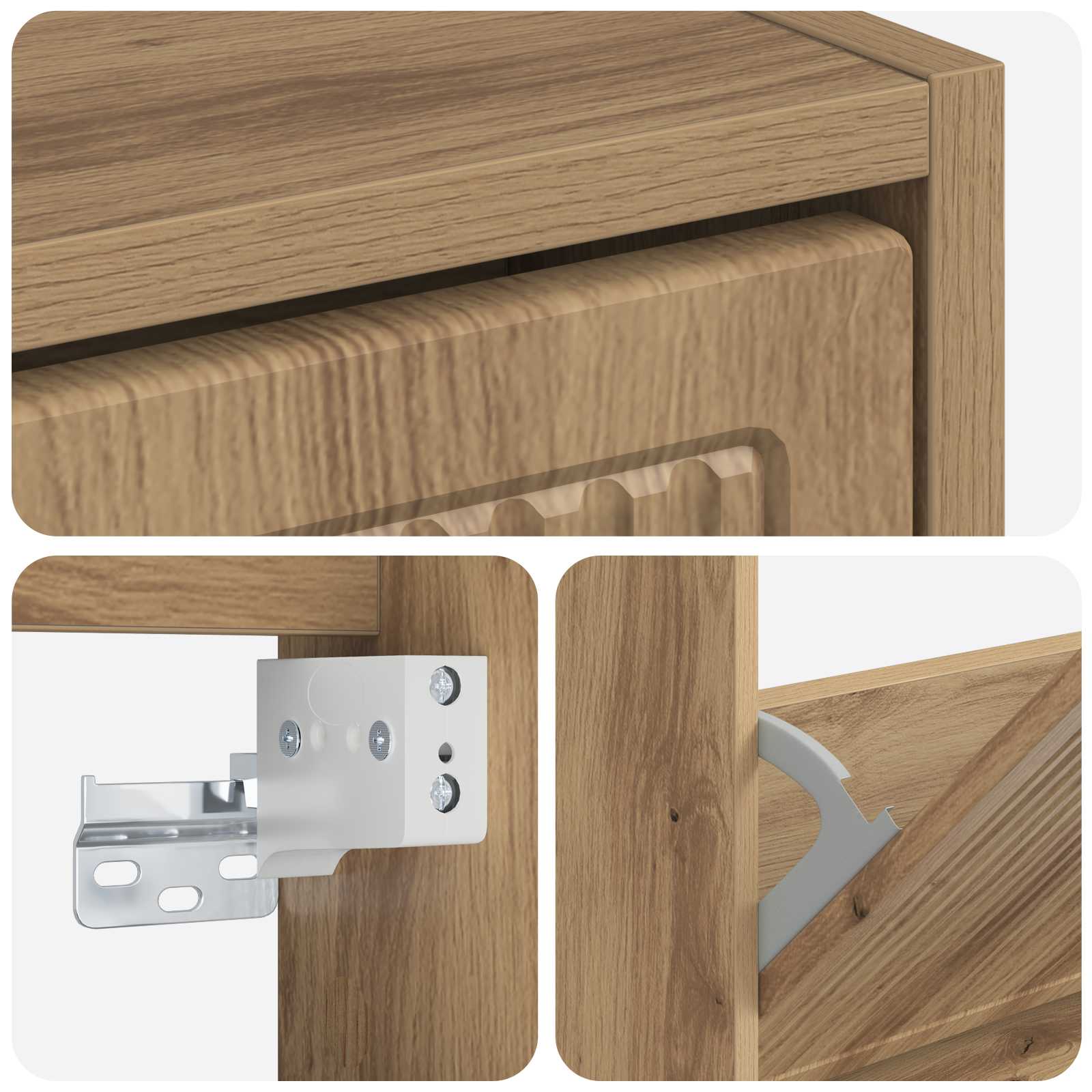 vidaXL Wisząca szafka na buty EDE 71 x 17 x 43 cm Drewno inżynieryjne
