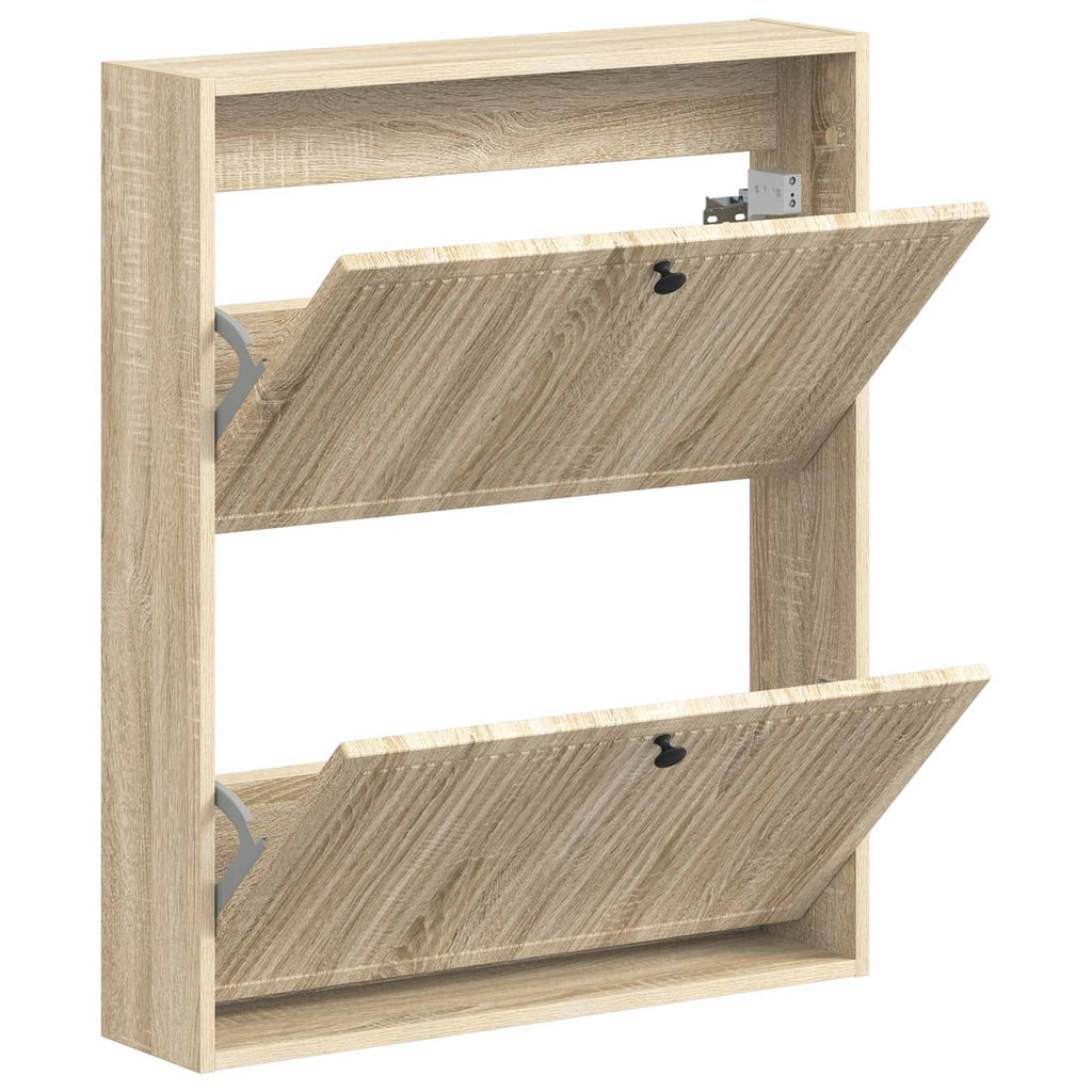 vidaXL Wisząca szafka na buty EDE 71 x 17 x 86 cm Drewno inżynieryjne