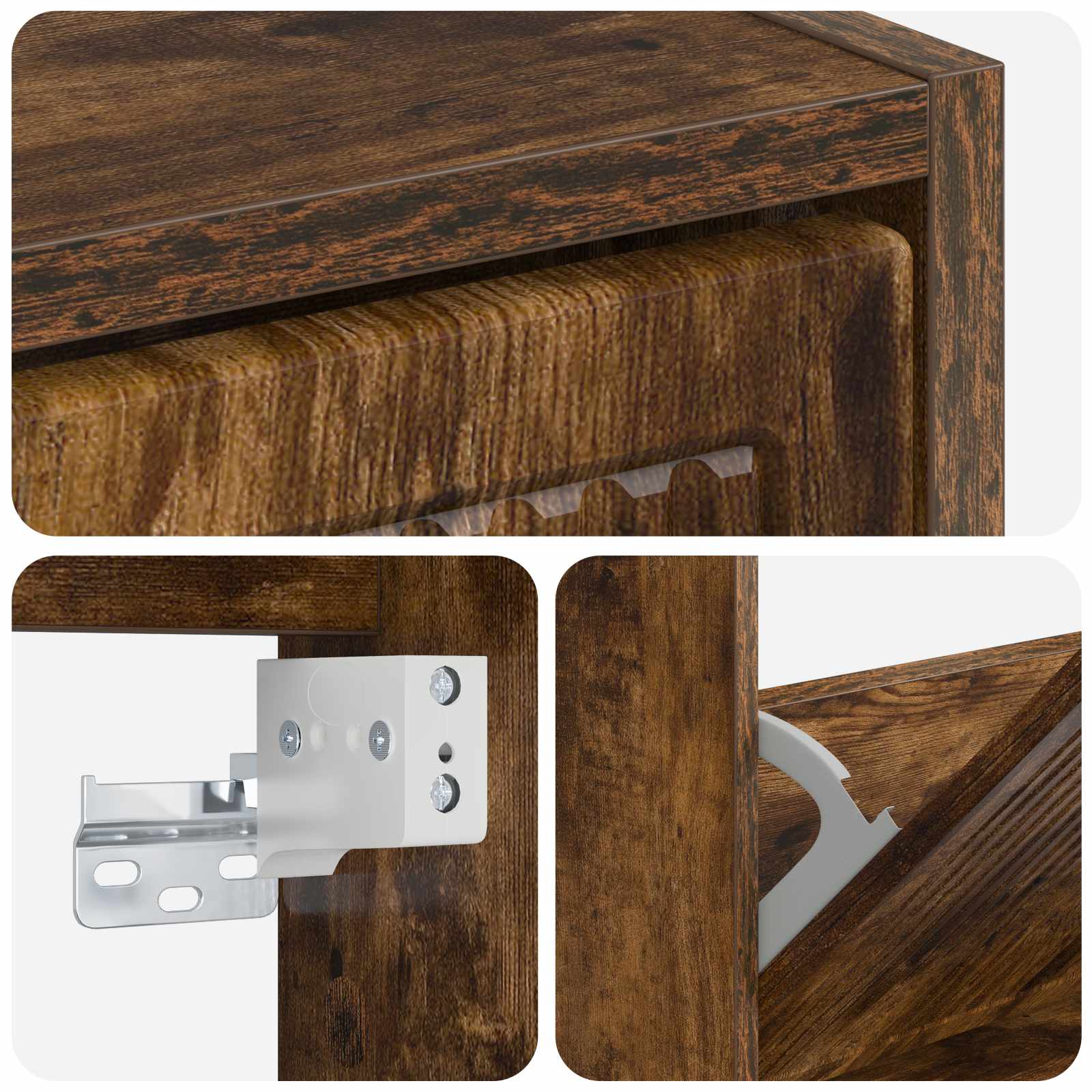 vidaXL Wisząca szafka na buty EDE 71 x 17 x 86 cm Drewno inżynieryjne