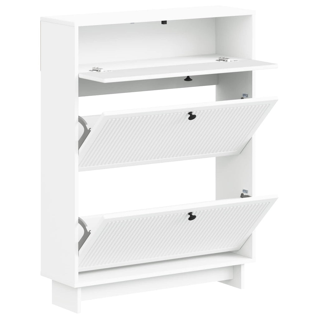 vidaXL Szafka na buty EDE 78 x 24 x 103 cm Drewno inżynieryjne Biały