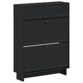 vidaXL Szafka na buty EDE 78 x 24 x 103 cm Drewno inżynieryjne Czarny