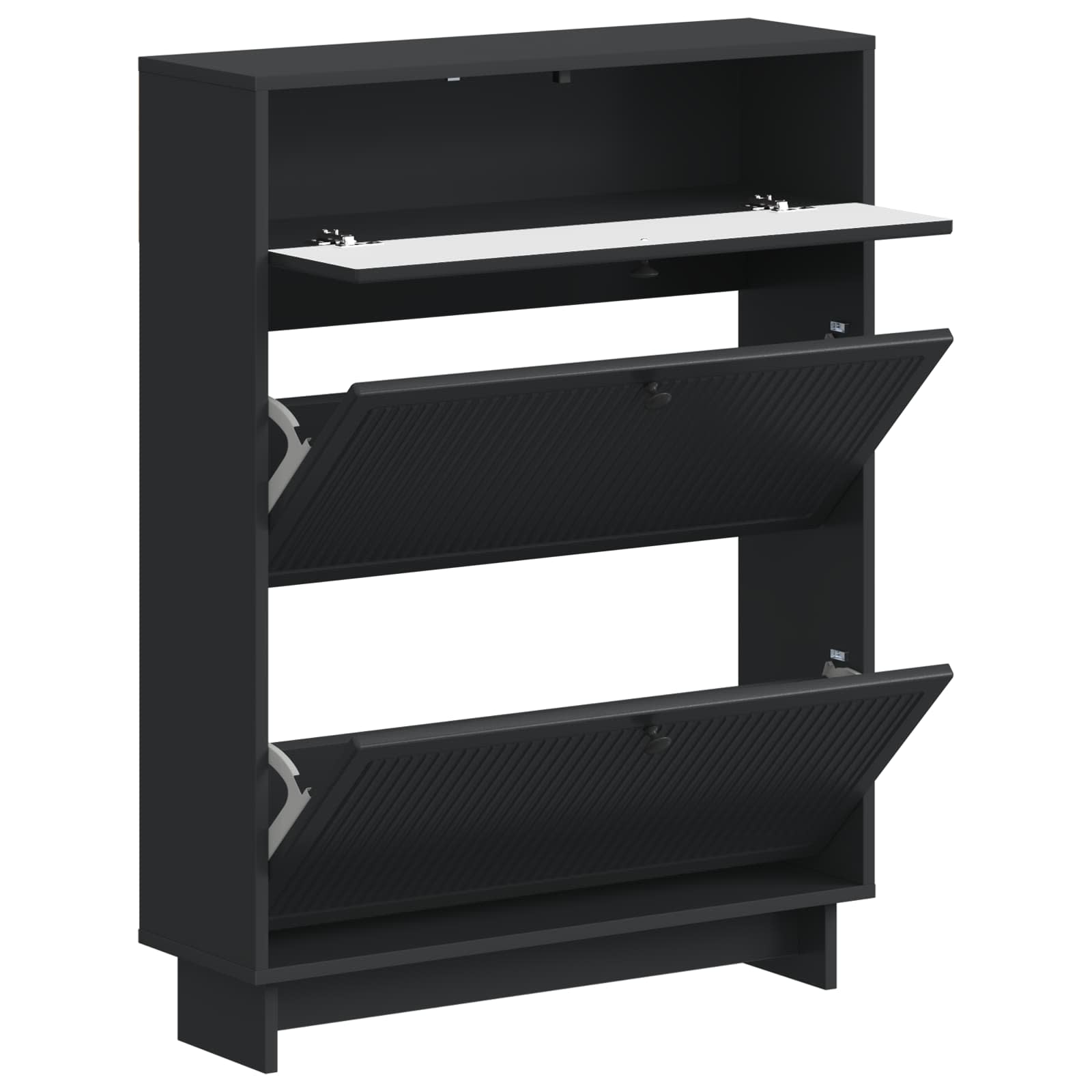 vidaXL Szafka na buty EDE 78 x 24 x 103 cm Drewno inżynieryjne Czarny