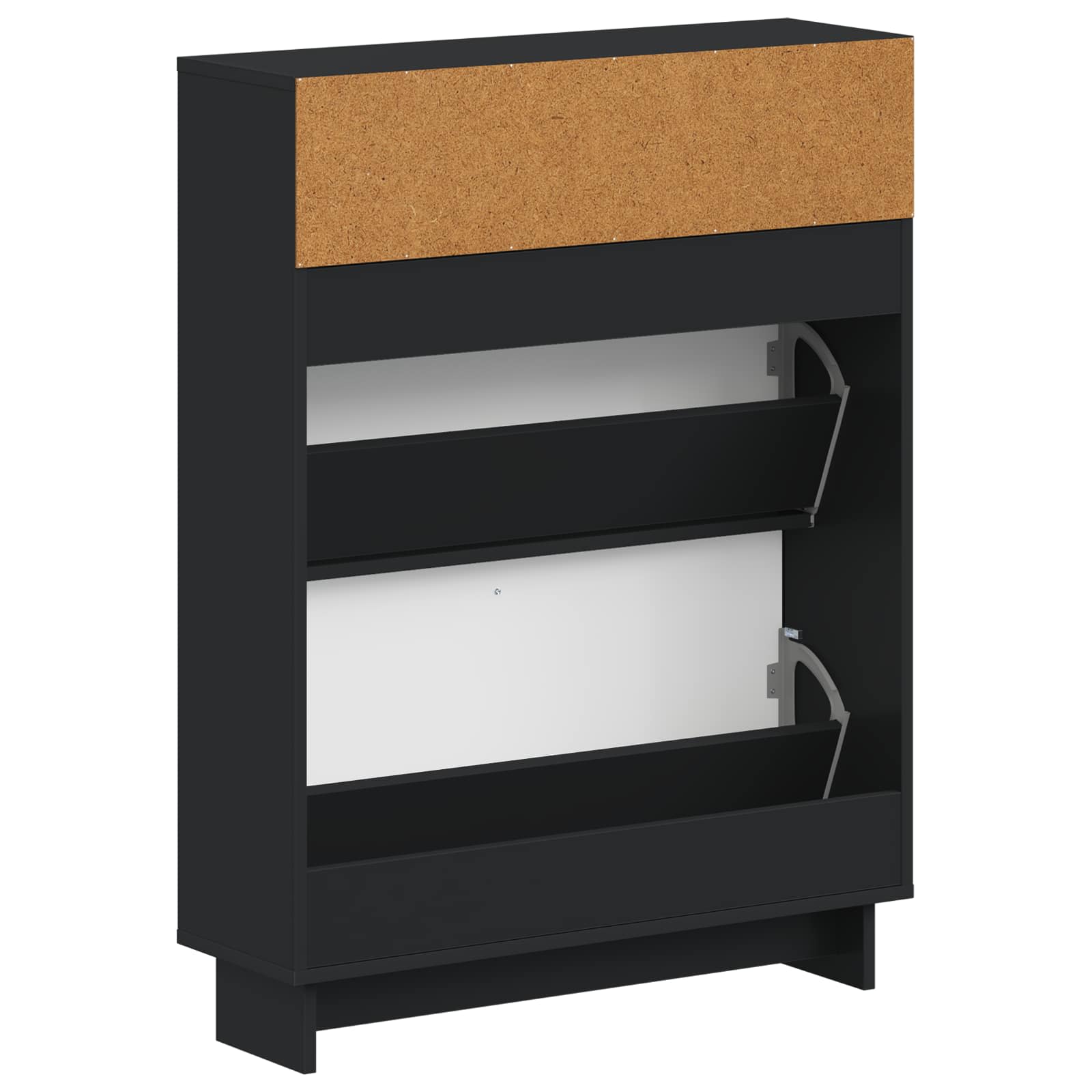 vidaXL Szafka na buty EDE 78 x 24 x 103 cm Drewno inżynieryjne Czarny