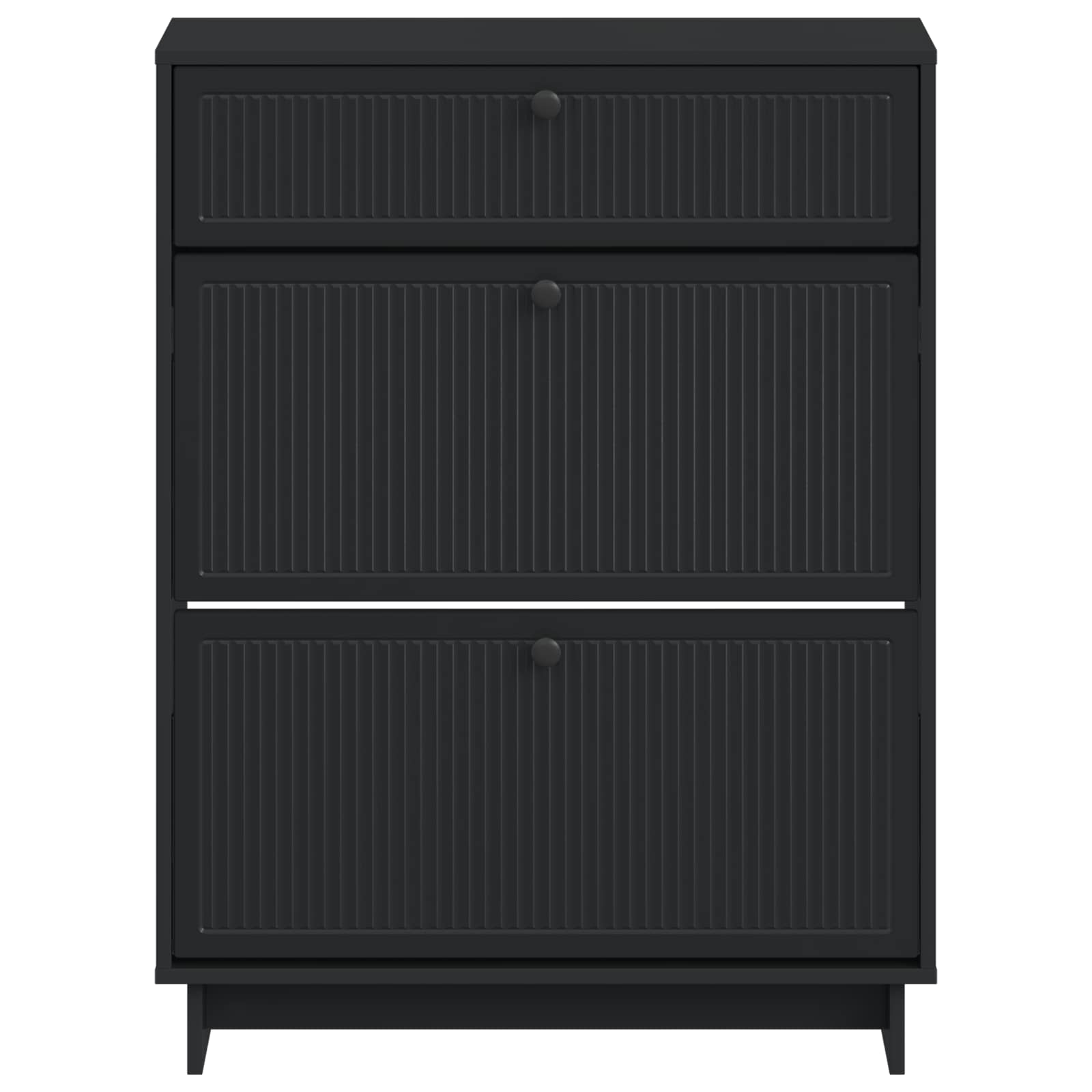 vidaXL Szafka na buty EDE 78 x 24 x 103 cm Drewno inżynieryjne Czarny