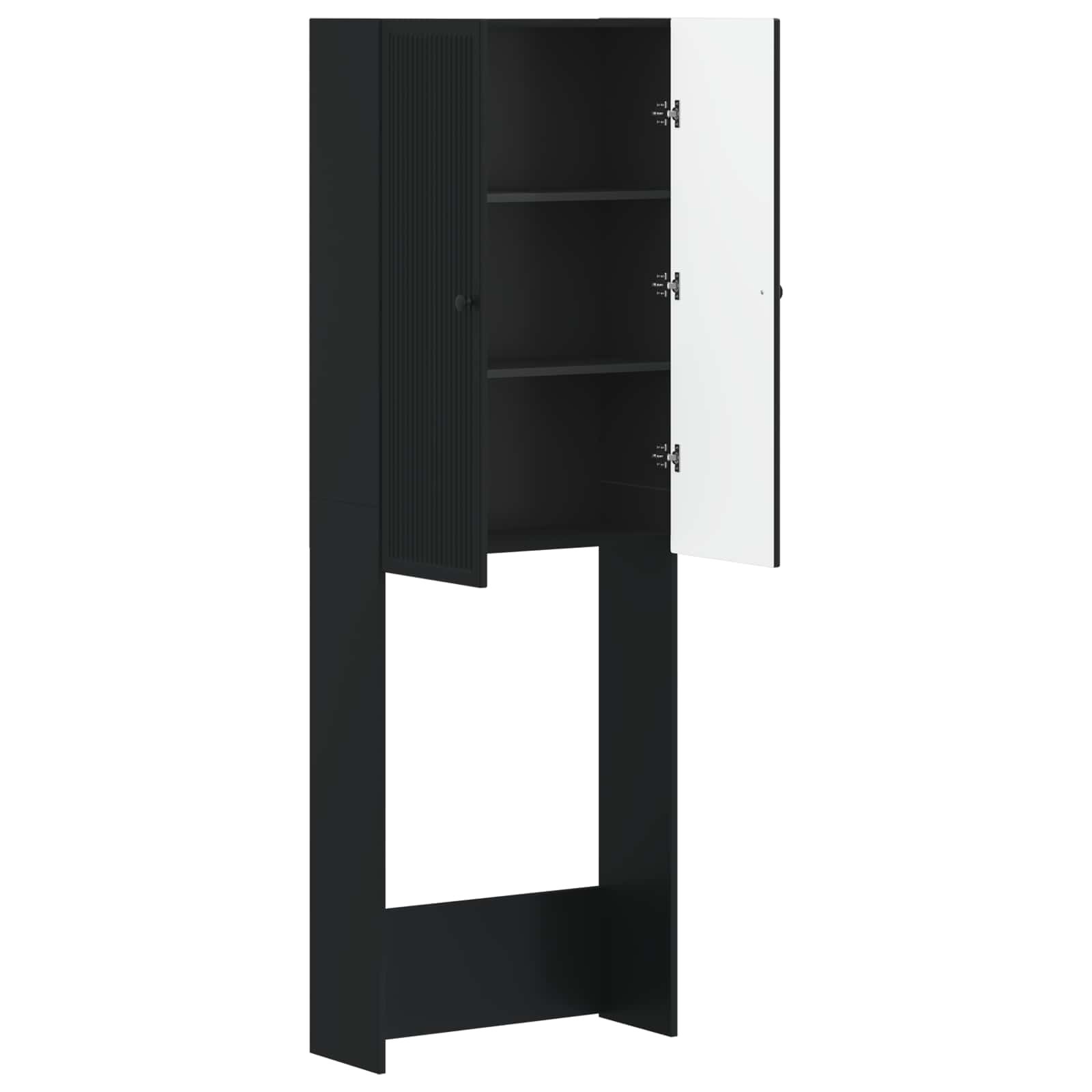 vidaXL Szafka toaletowa EDE Czarny 66 x 25,5 x 190 cm
