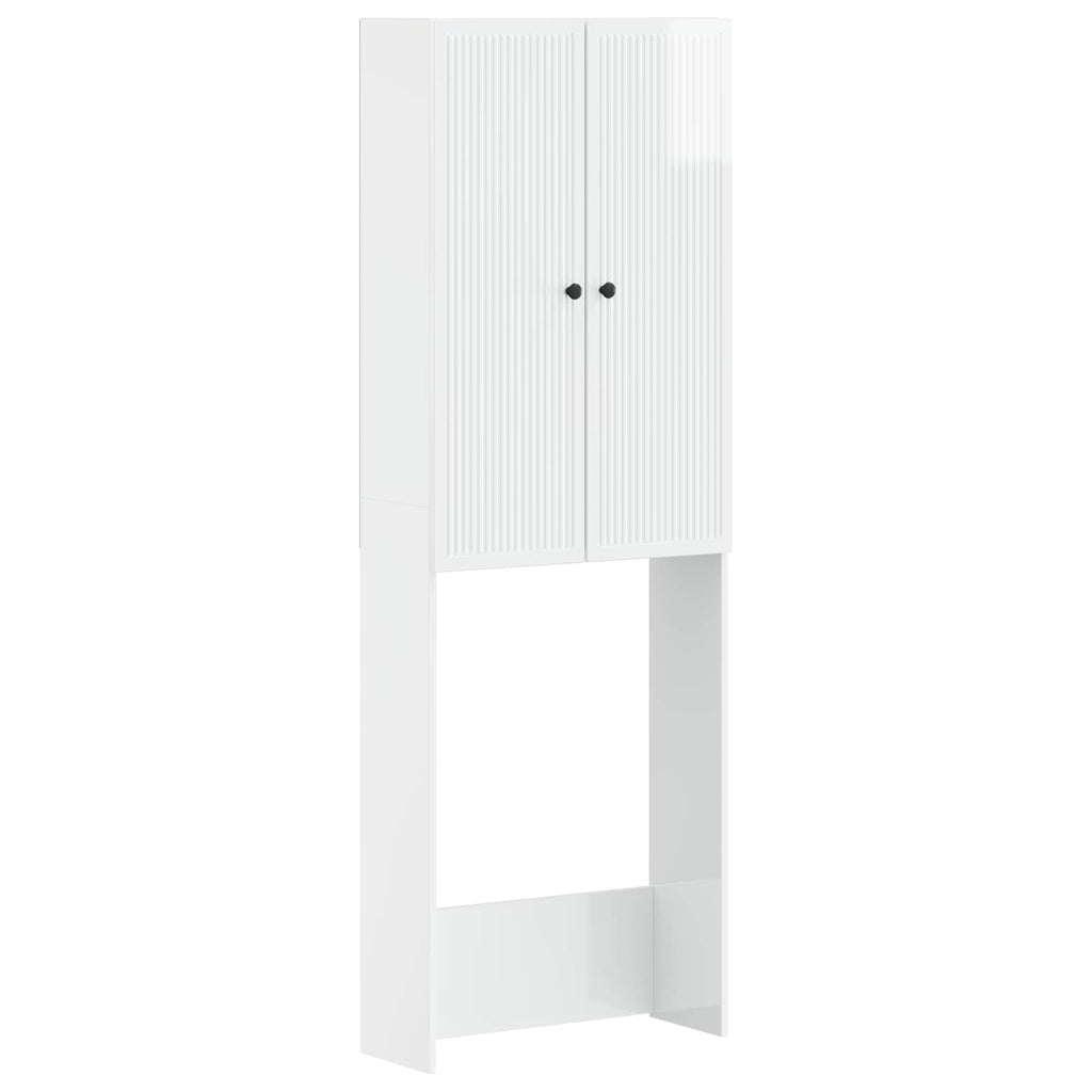 vidaXL Szafka toaletowa EDE Biały wysoki połysk 66 x 25,5 x 190 cm