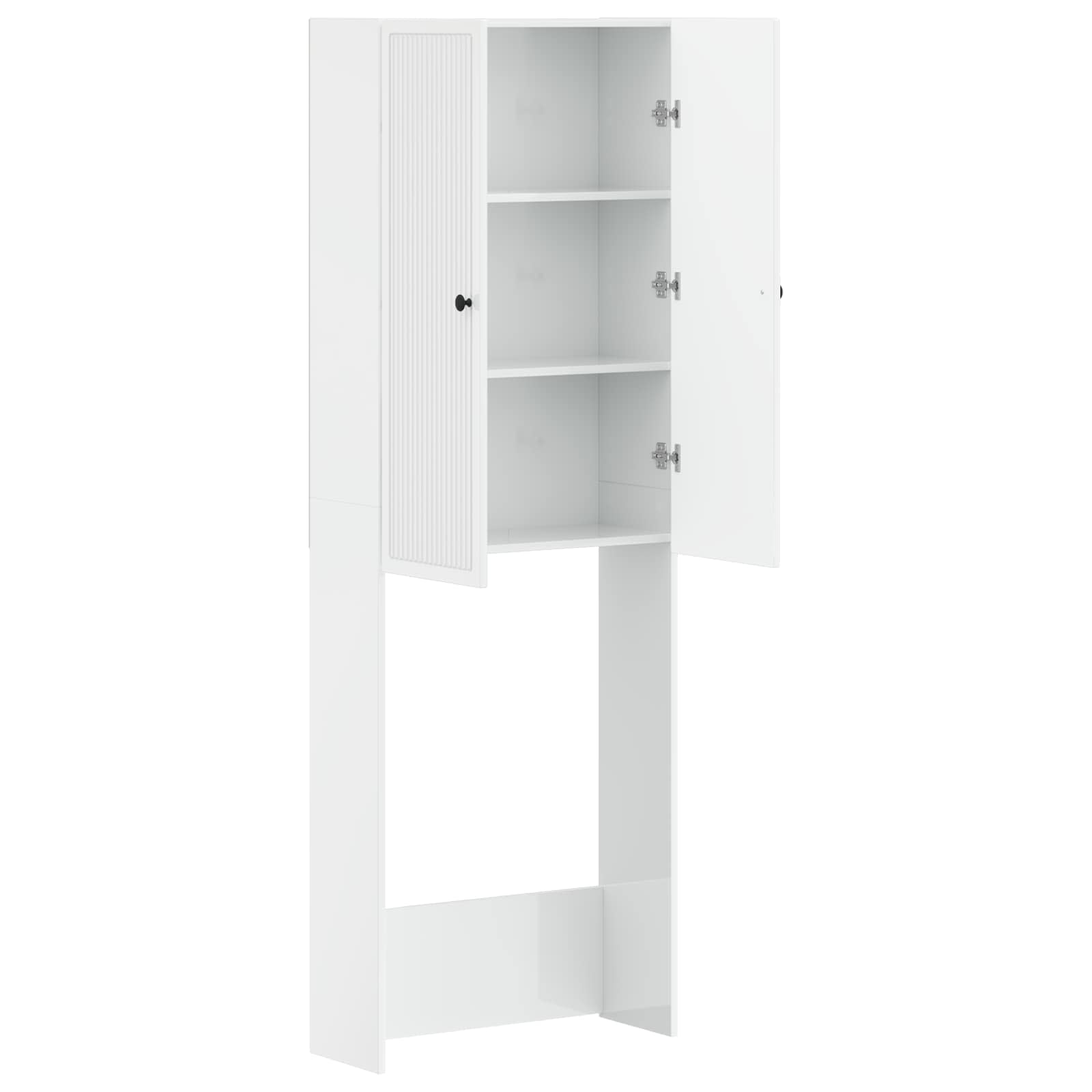 vidaXL Szafka toaletowa EDE Biały wysoki połysk 66 x 25,5 x 190 cm